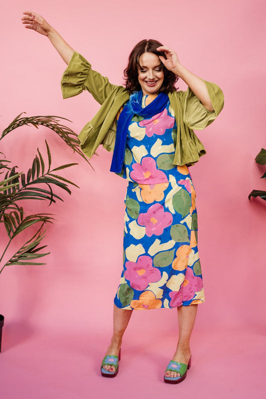 Velvet Ruffle Bolero in Lime Green + 2 Colours