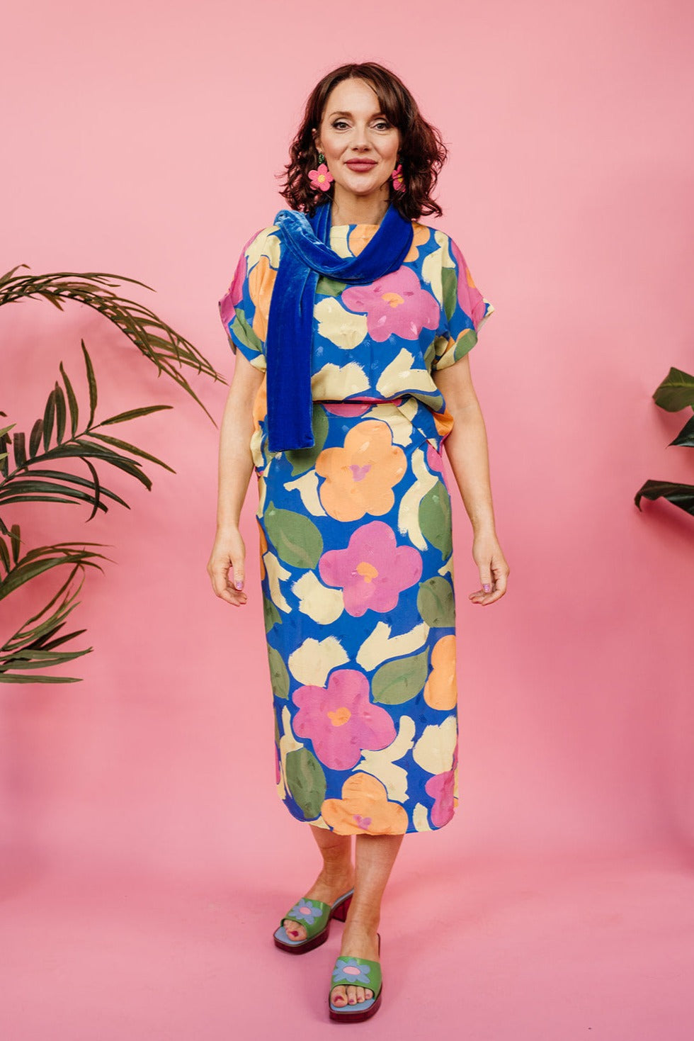 Shift Top in Bold Floral