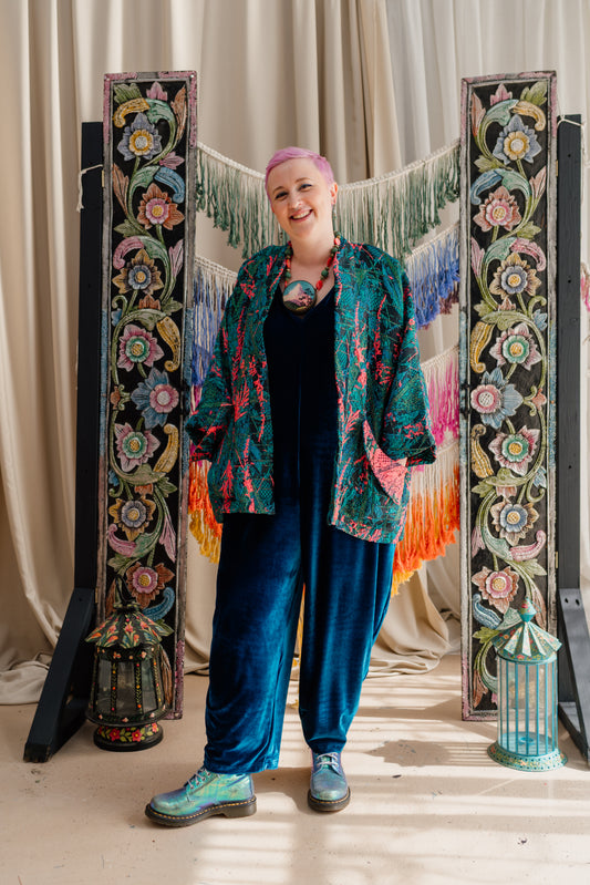 Kimono Jacket in Neon Twilight