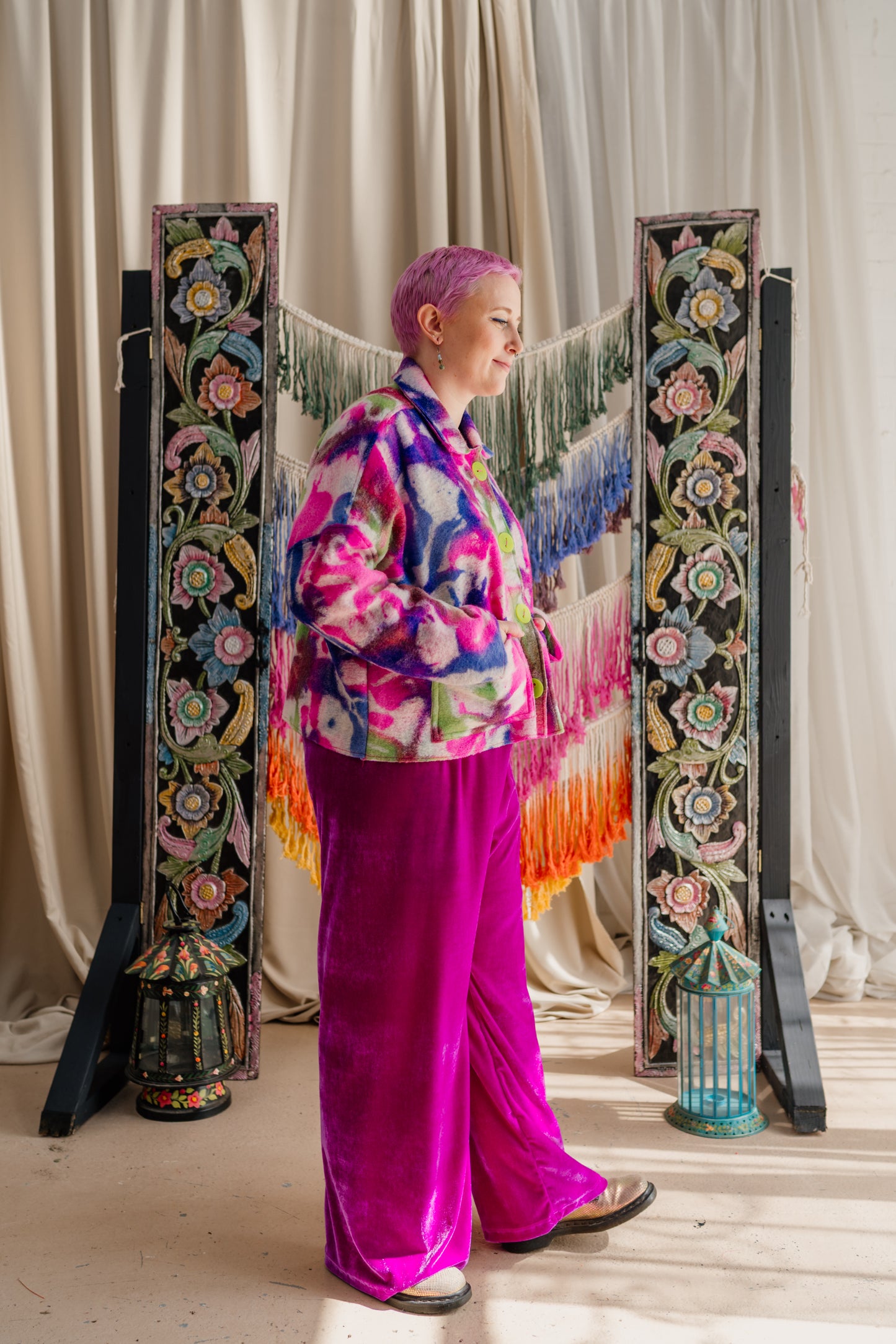 Watercolour Boiled Wool Chore Jacket