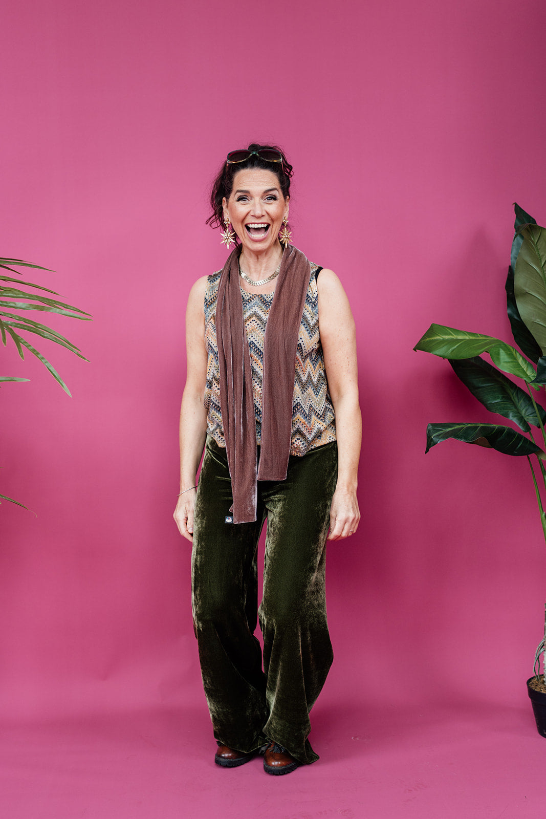 Vest in Glitter Chevron
