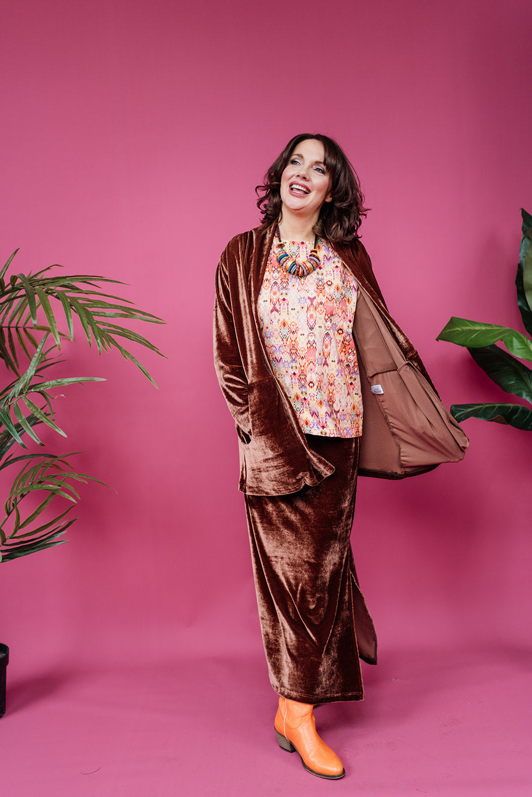 Velvet Jacket in Chocolate - Megan Crook