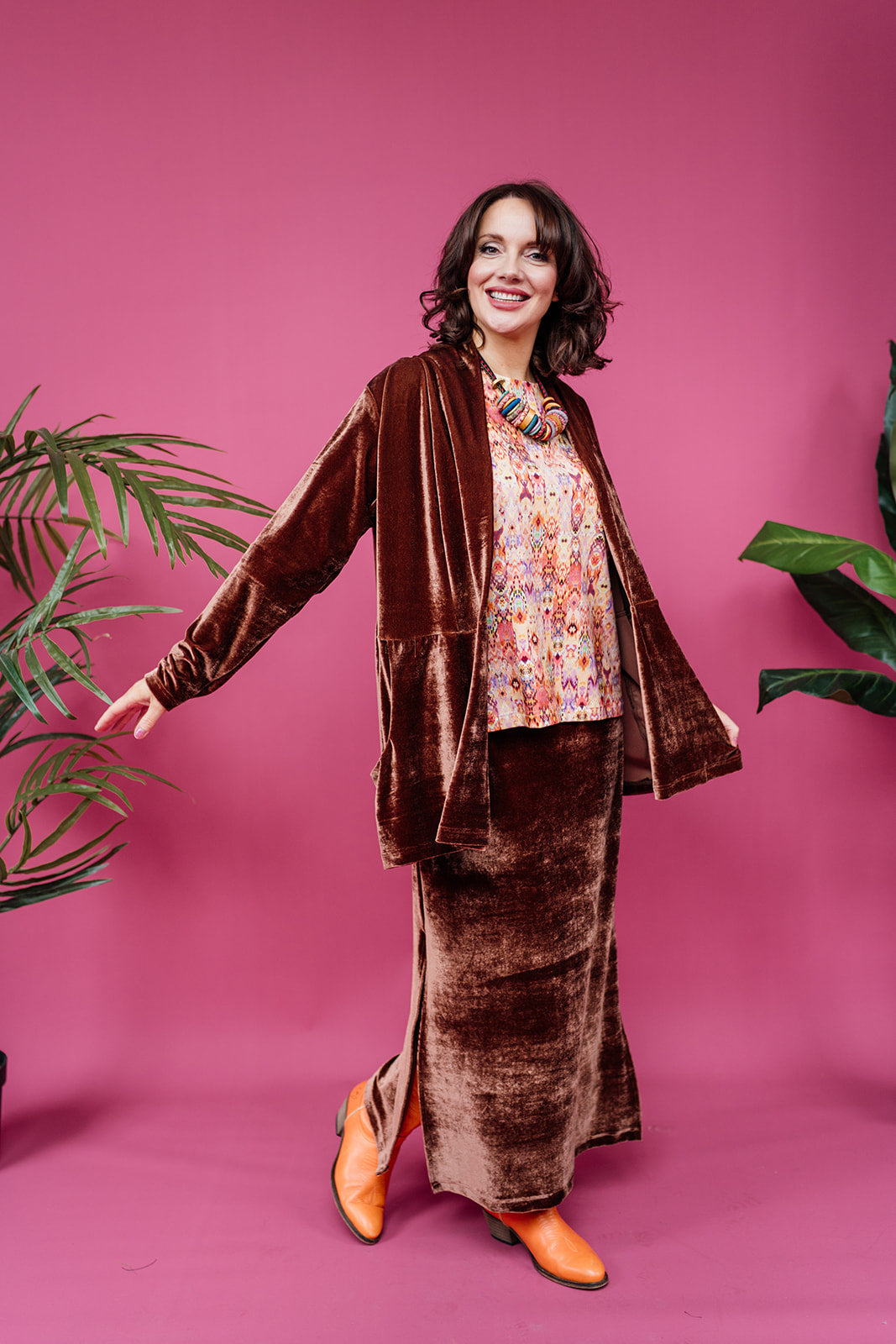 Velvet Jacket in Chocolate - Megan Crook