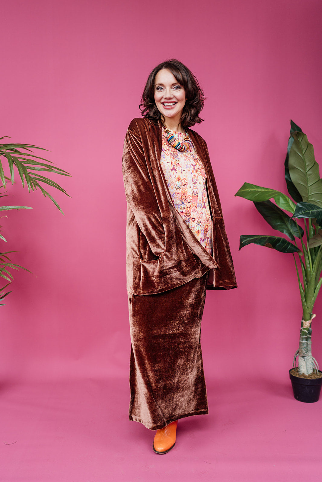 Velvet Jacket in Chocolate - Megan Crook