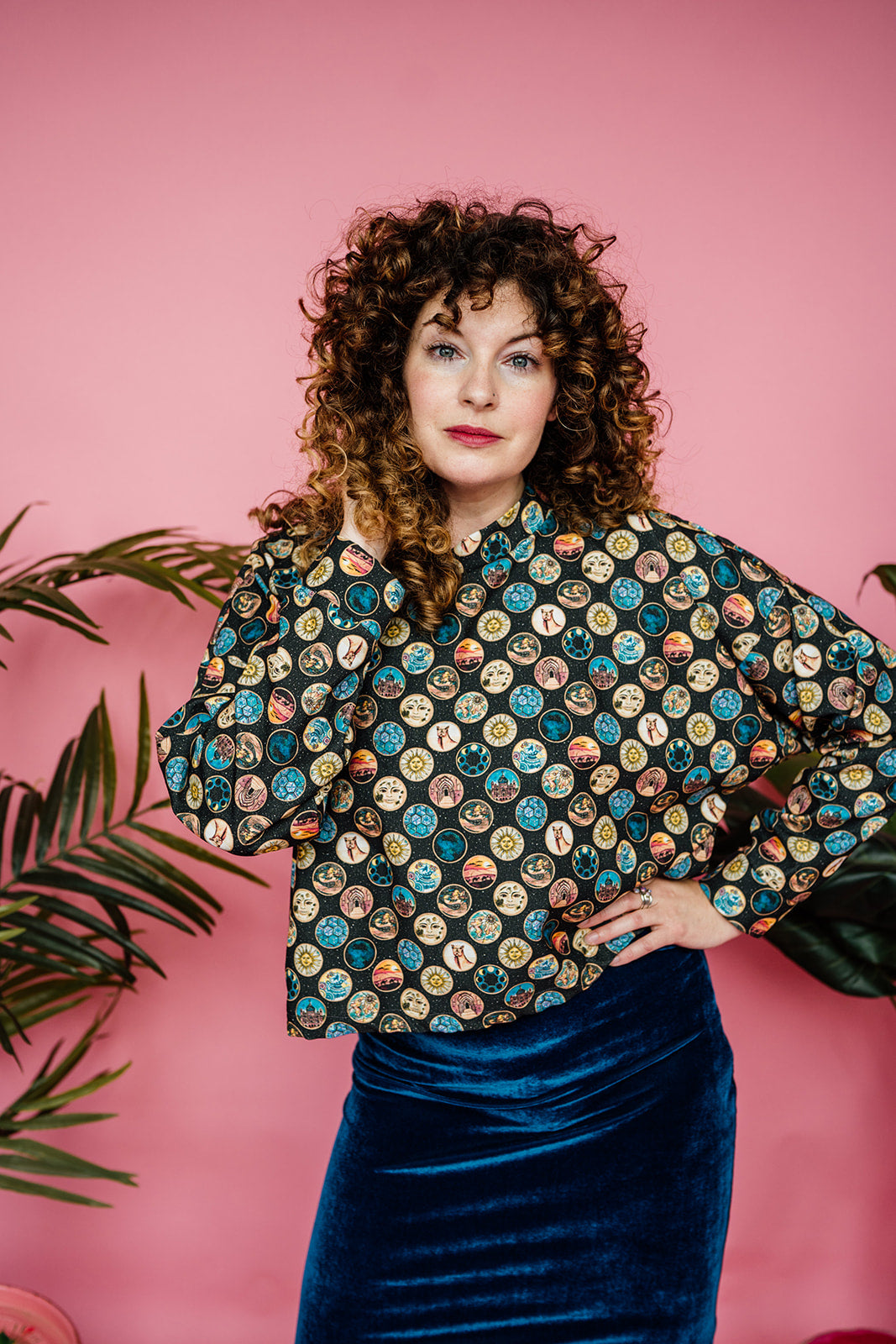Liberty Needlecord Batwing Top in Arabian Story - Megan Crook