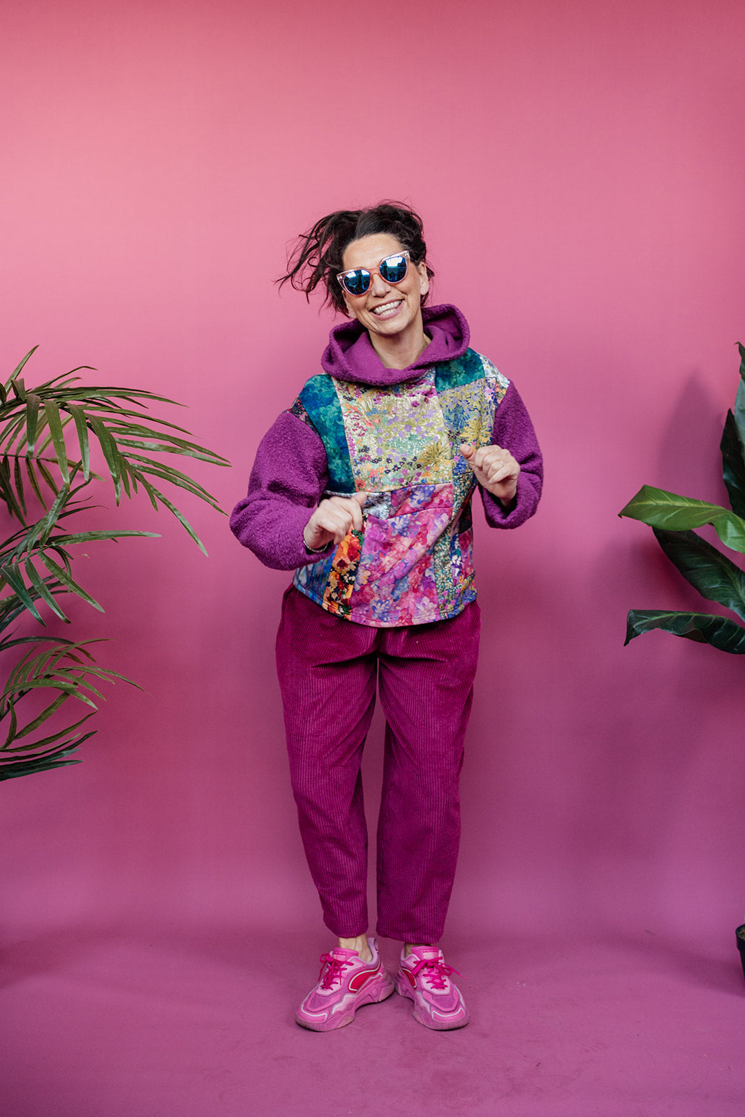 Hooded Pullover in Liberty Patchwork - Megan Crook