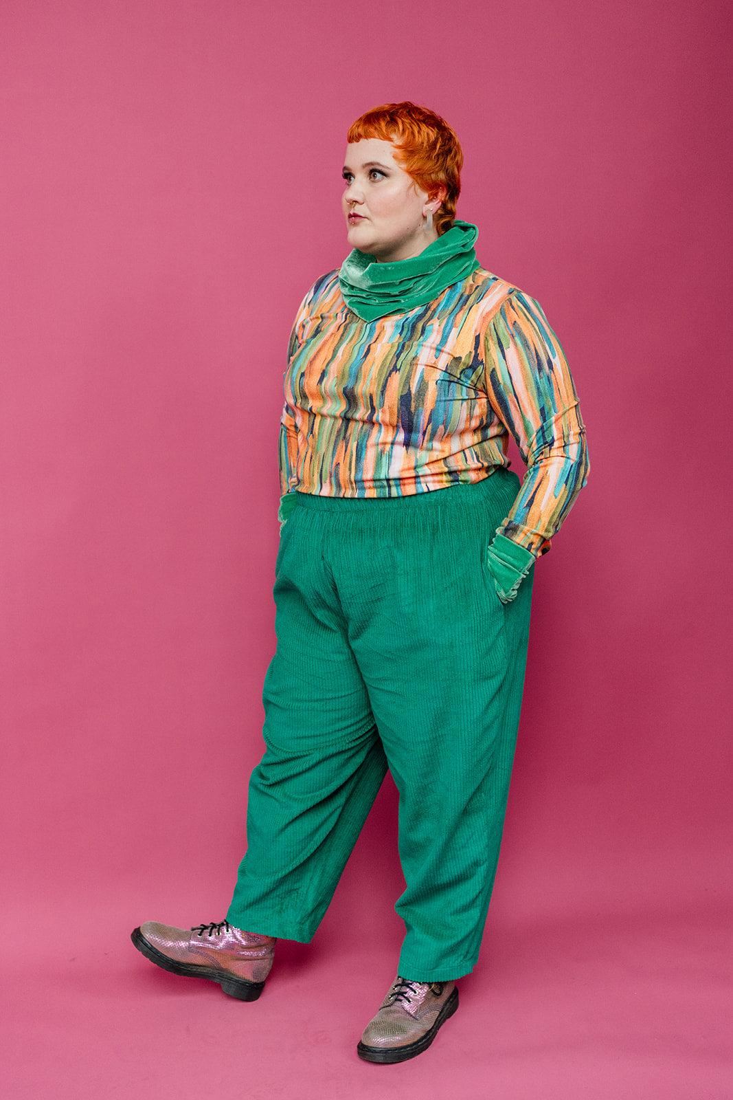 Velvet Cowl in Jade - Megan Crook