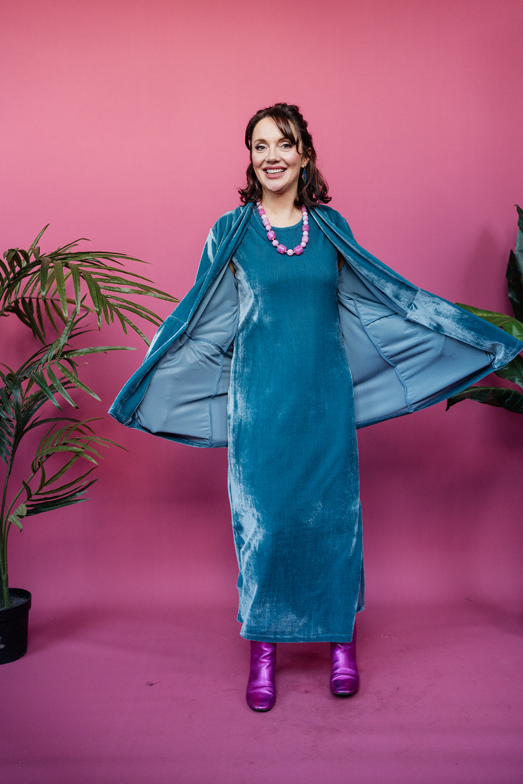 Velvet Jacket in Sage - Megan Crook