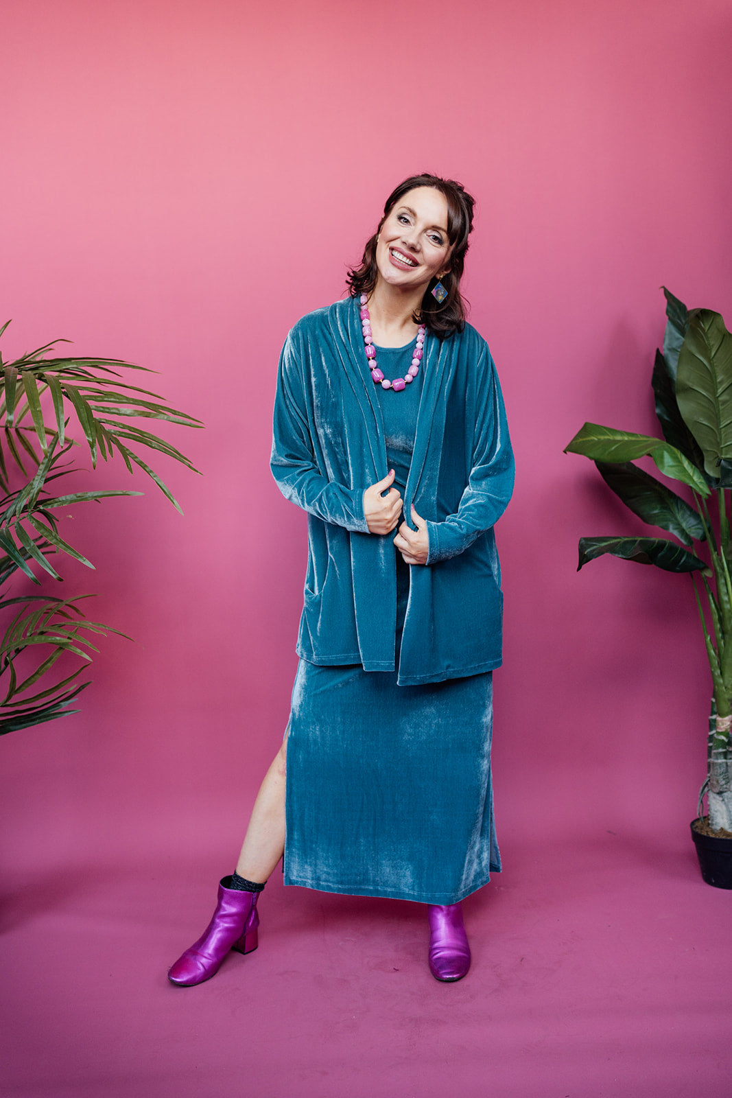 Velvet Jacket in Sage - Megan Crook