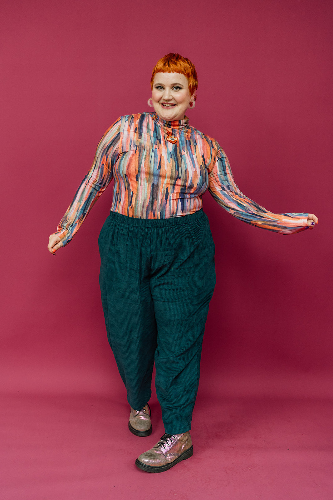 * Long Sleeved Mock Turtleneck in Desert - Megan Crook