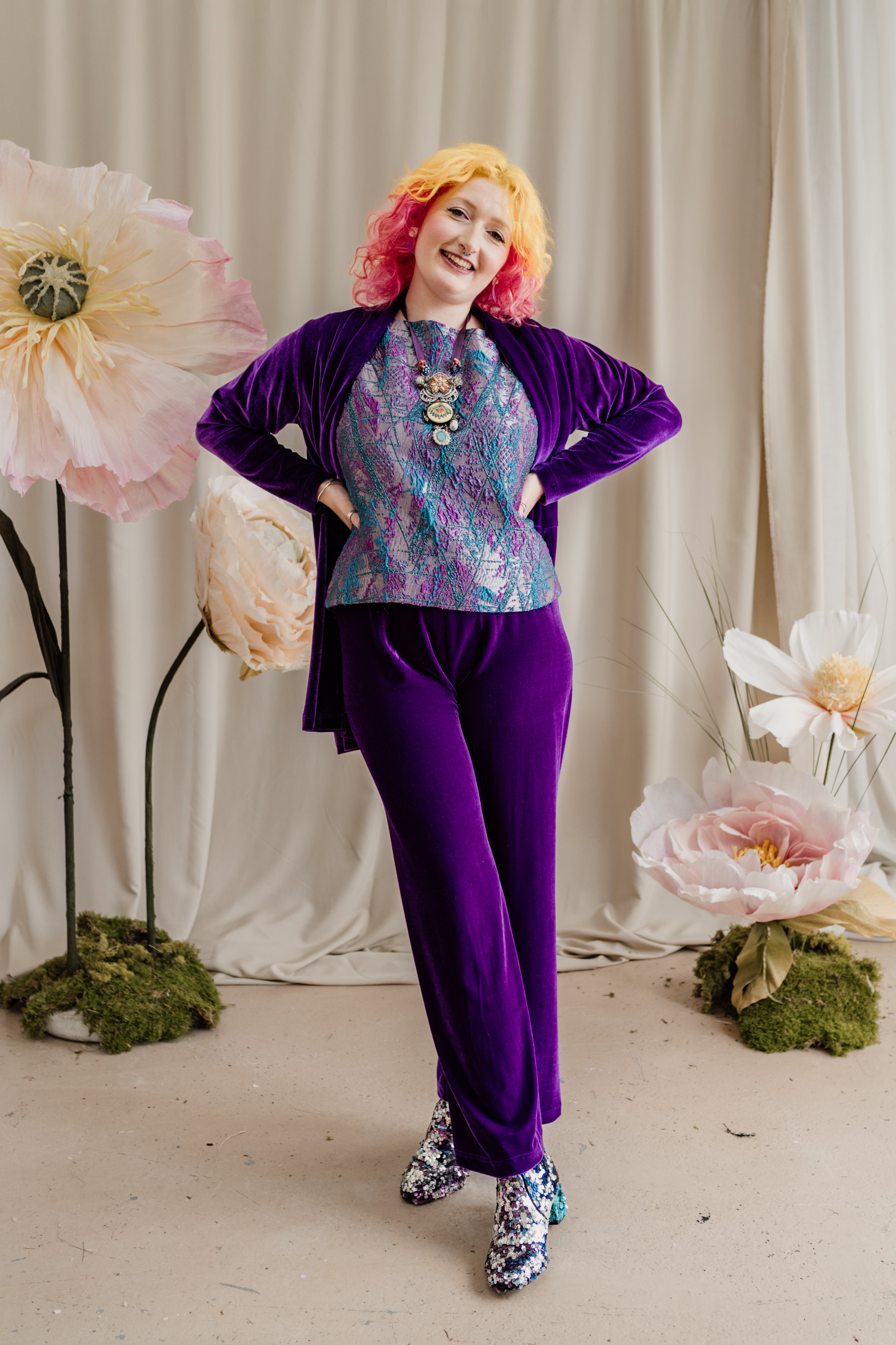Shift Top in Purple & Teal + 7 Colours - Megan Crook
