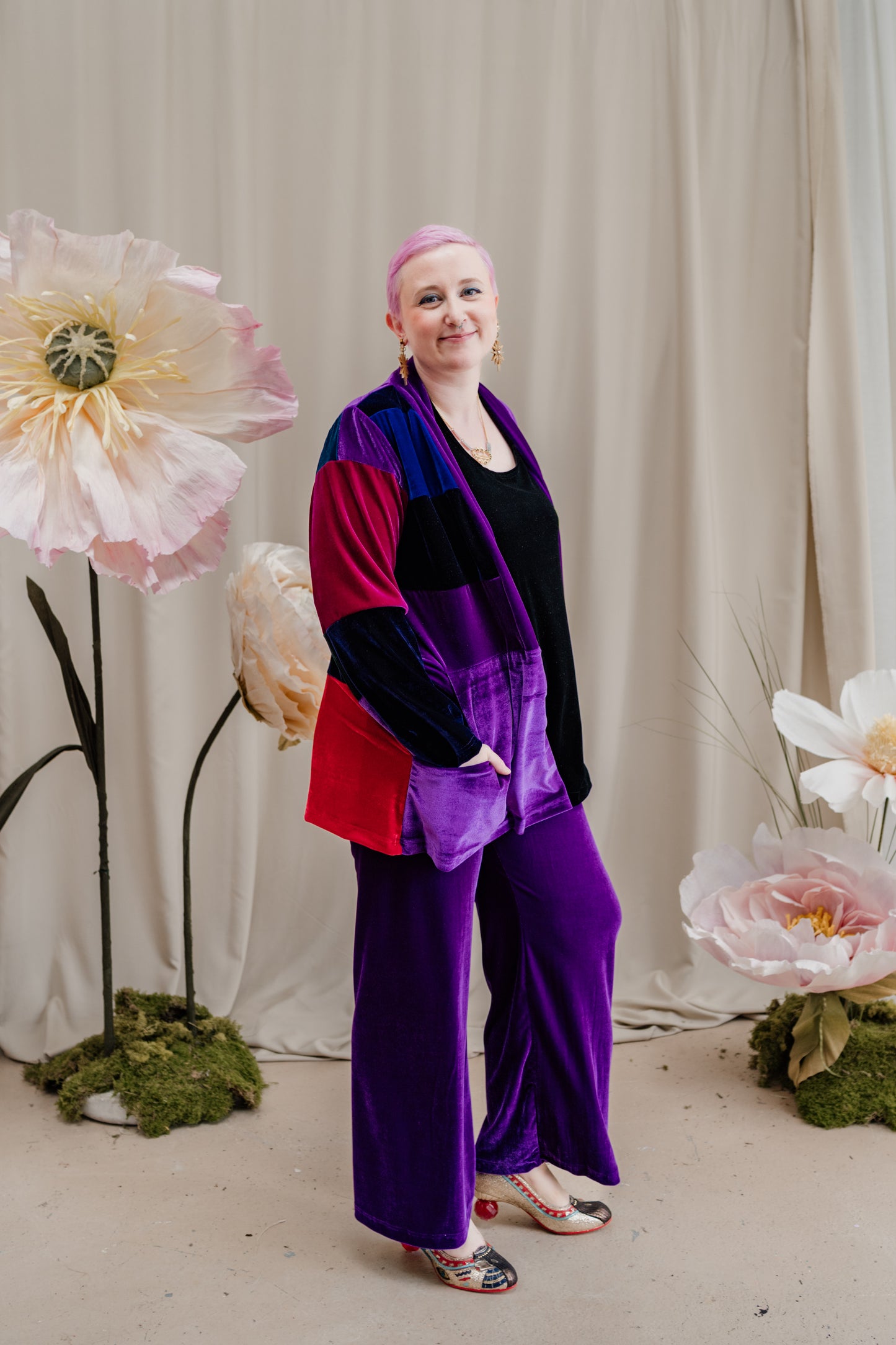 Patchwork Velvet Jacket