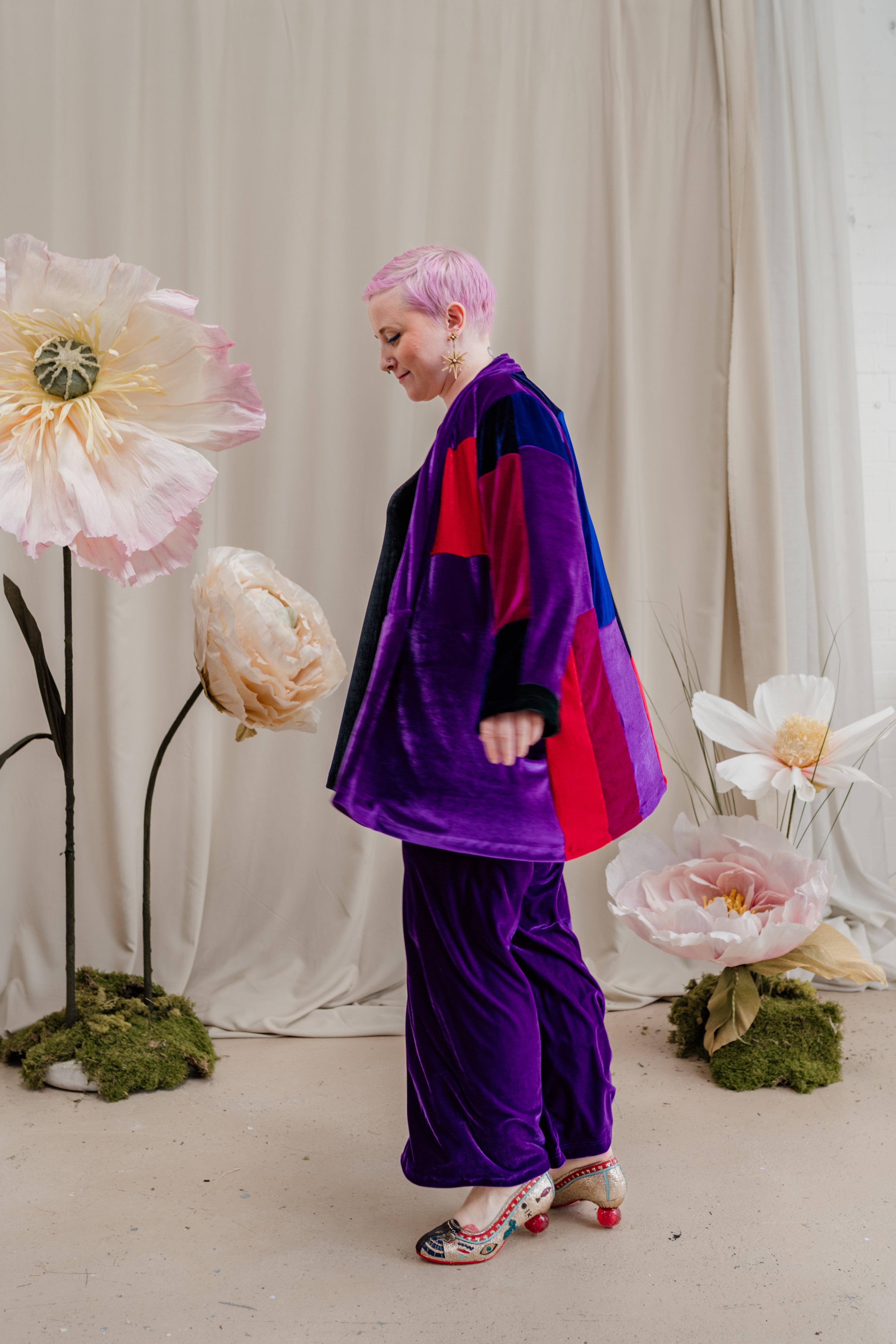 Patchwork Velvet Jacket - 2 colourways - Megan Crook