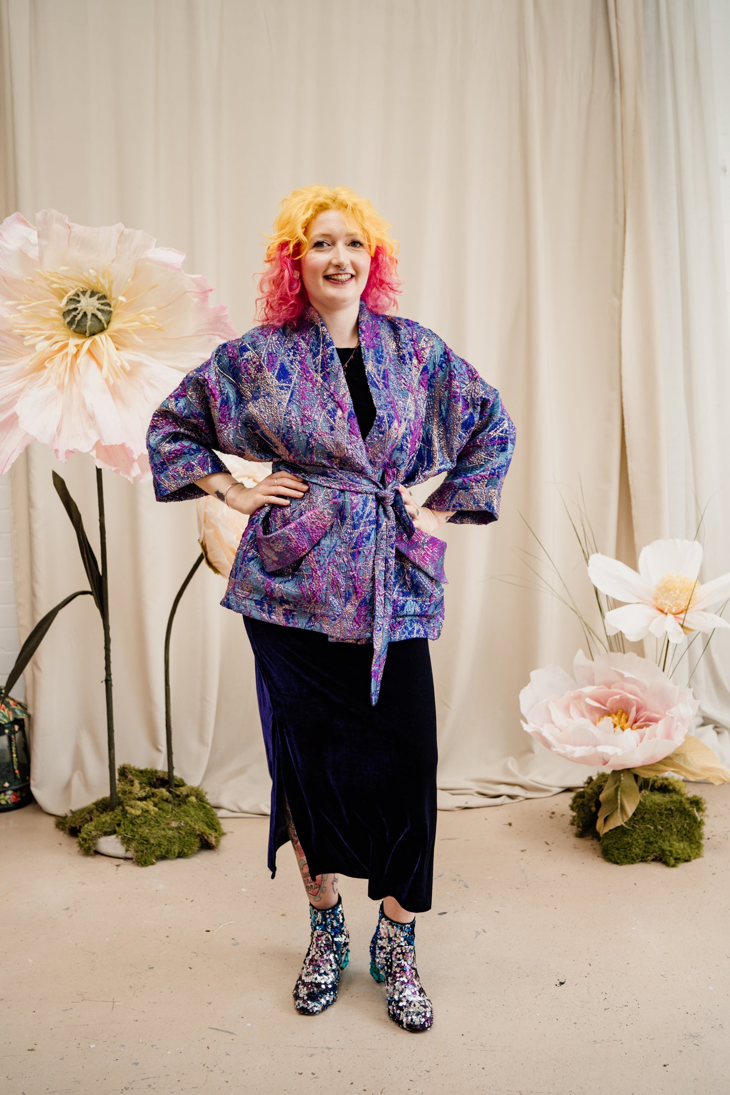Kimono Jacket in Boysenberry