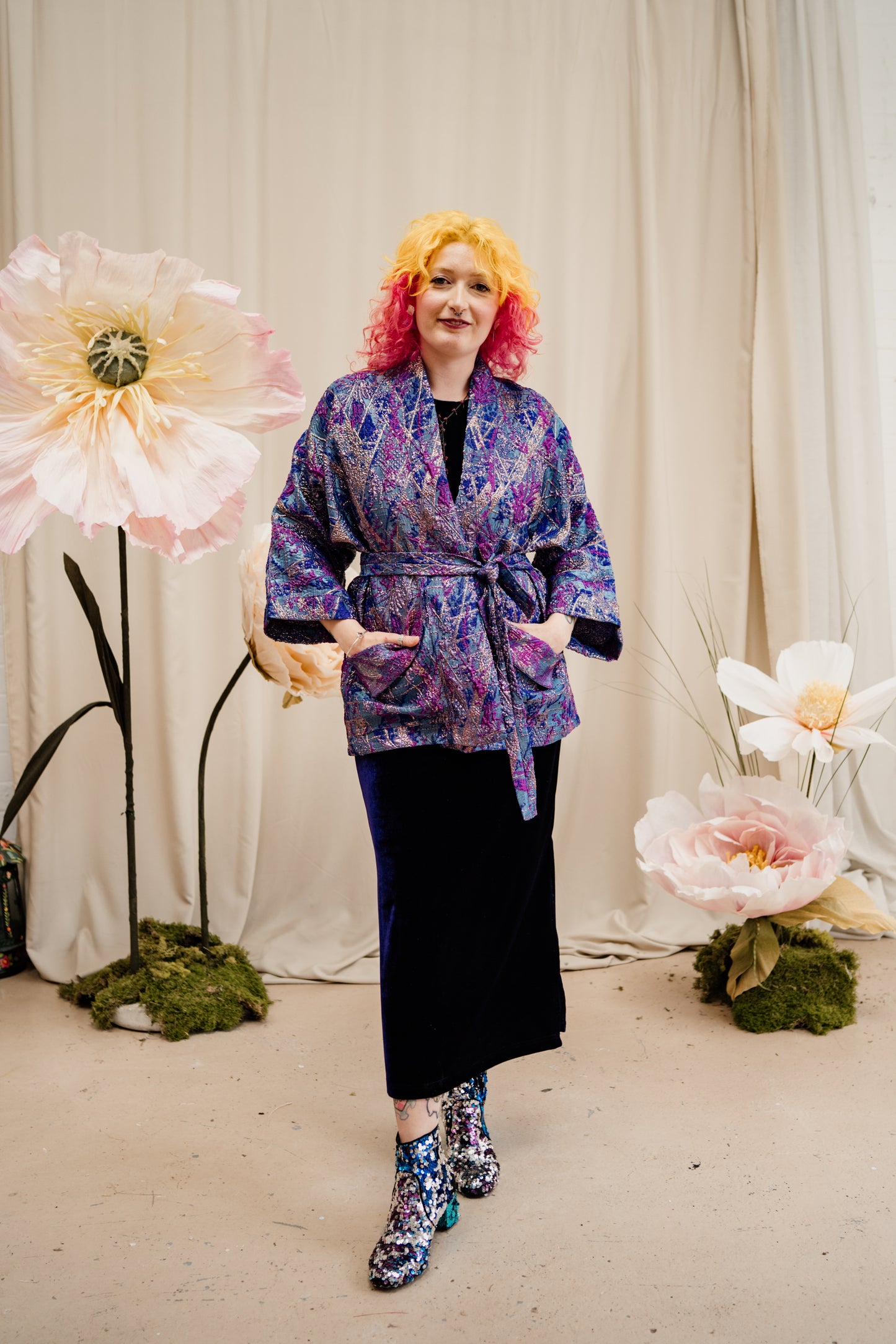 Kimono Jacket in Boysenberry