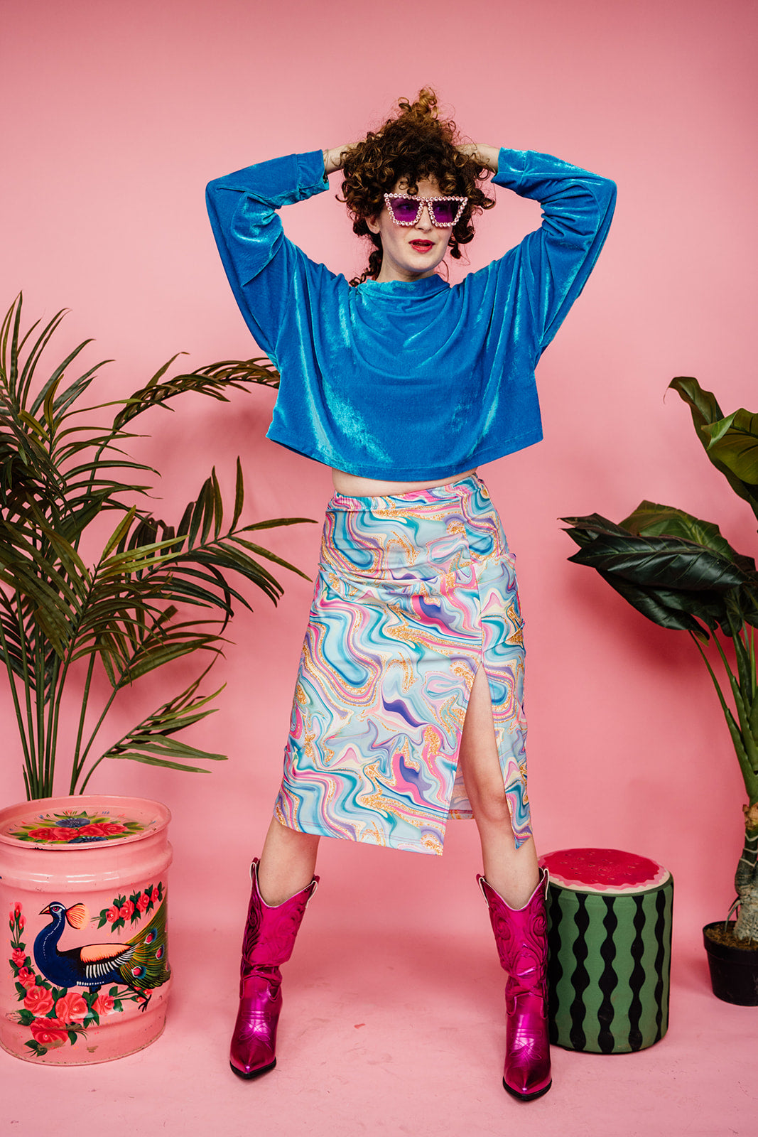 Velvet Batwing Top in Turquoise + 2 Colours - Megan Crook