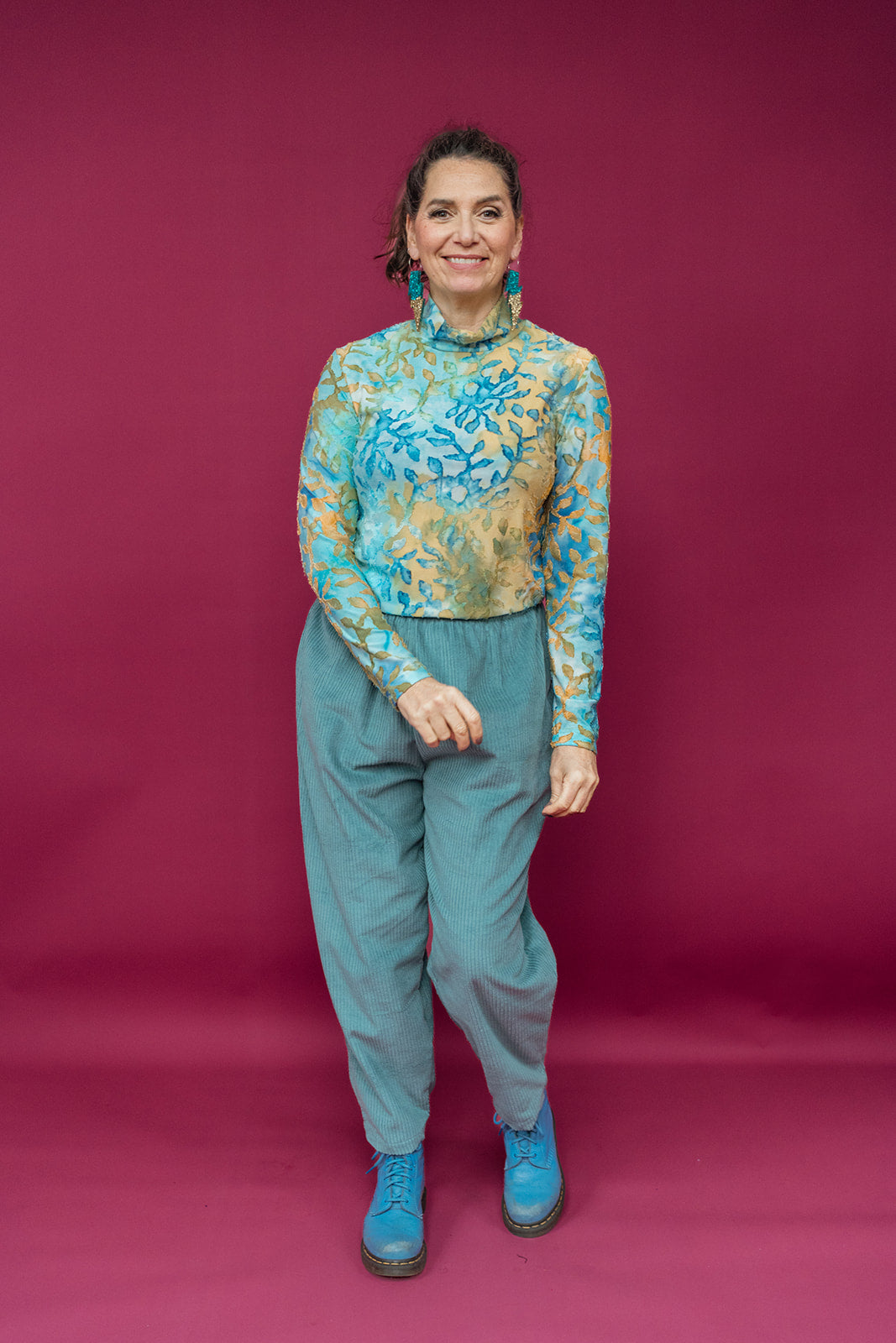 Mock Turtleneck in Seaside - Megan Crook