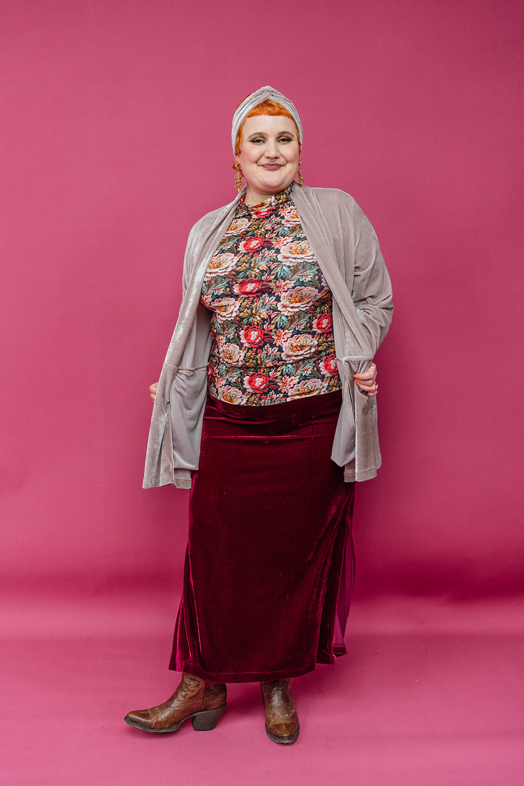 SALE Velvet Jacket in Oyster XL - Megan Crook