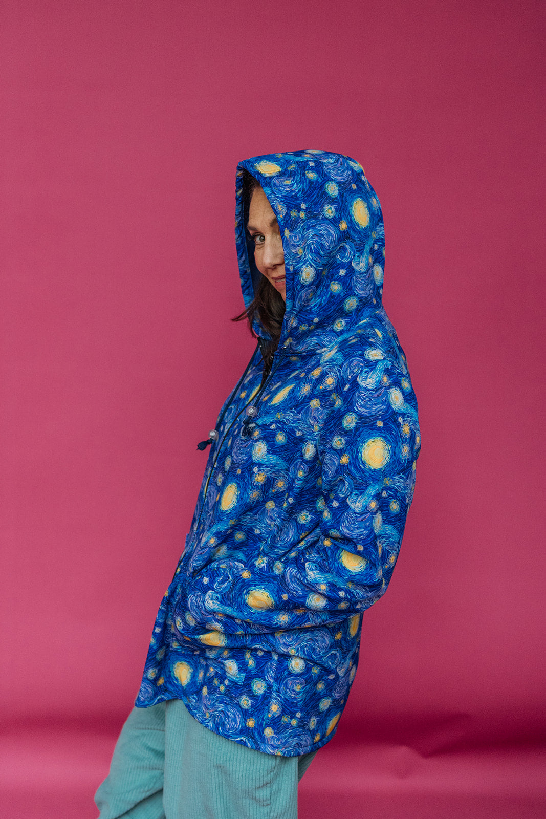 * Rain Coat in Blue/Starry Night - Megan Crook