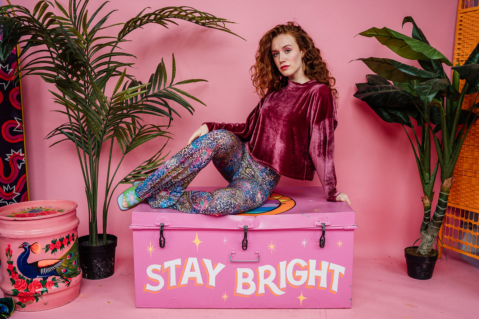 Velvet Batwing Top in Dusty Rose - Megan Crook