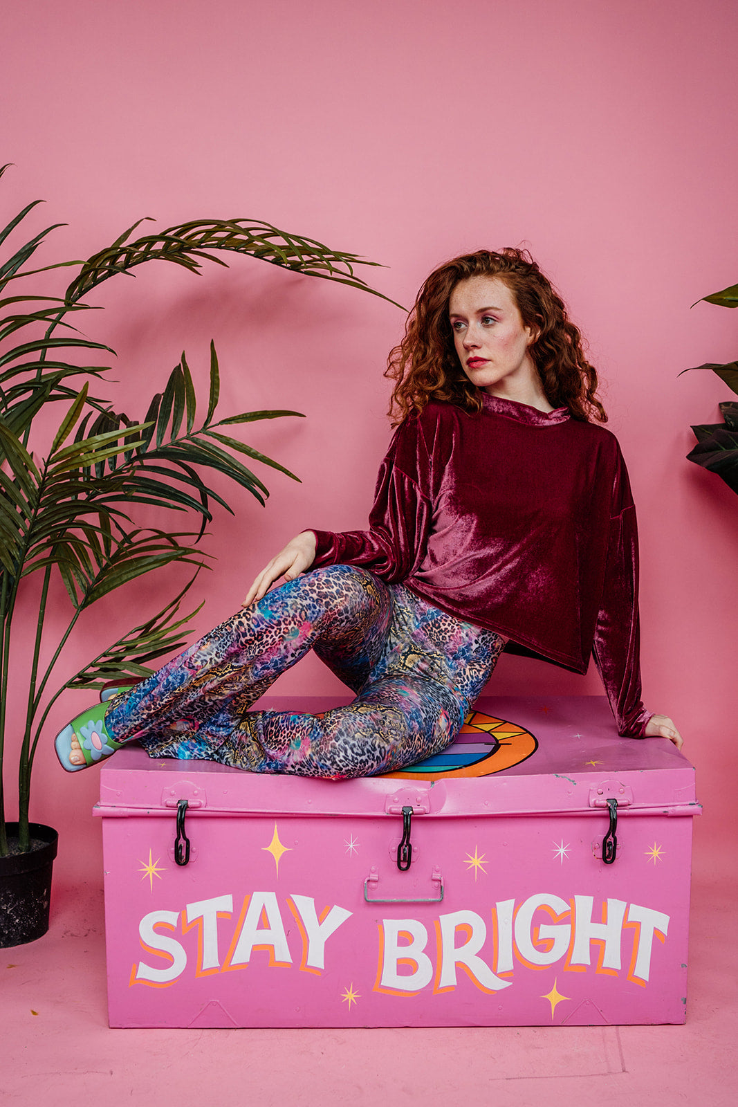 Velvet Batwing Top in Dusty Rose - Megan Crook