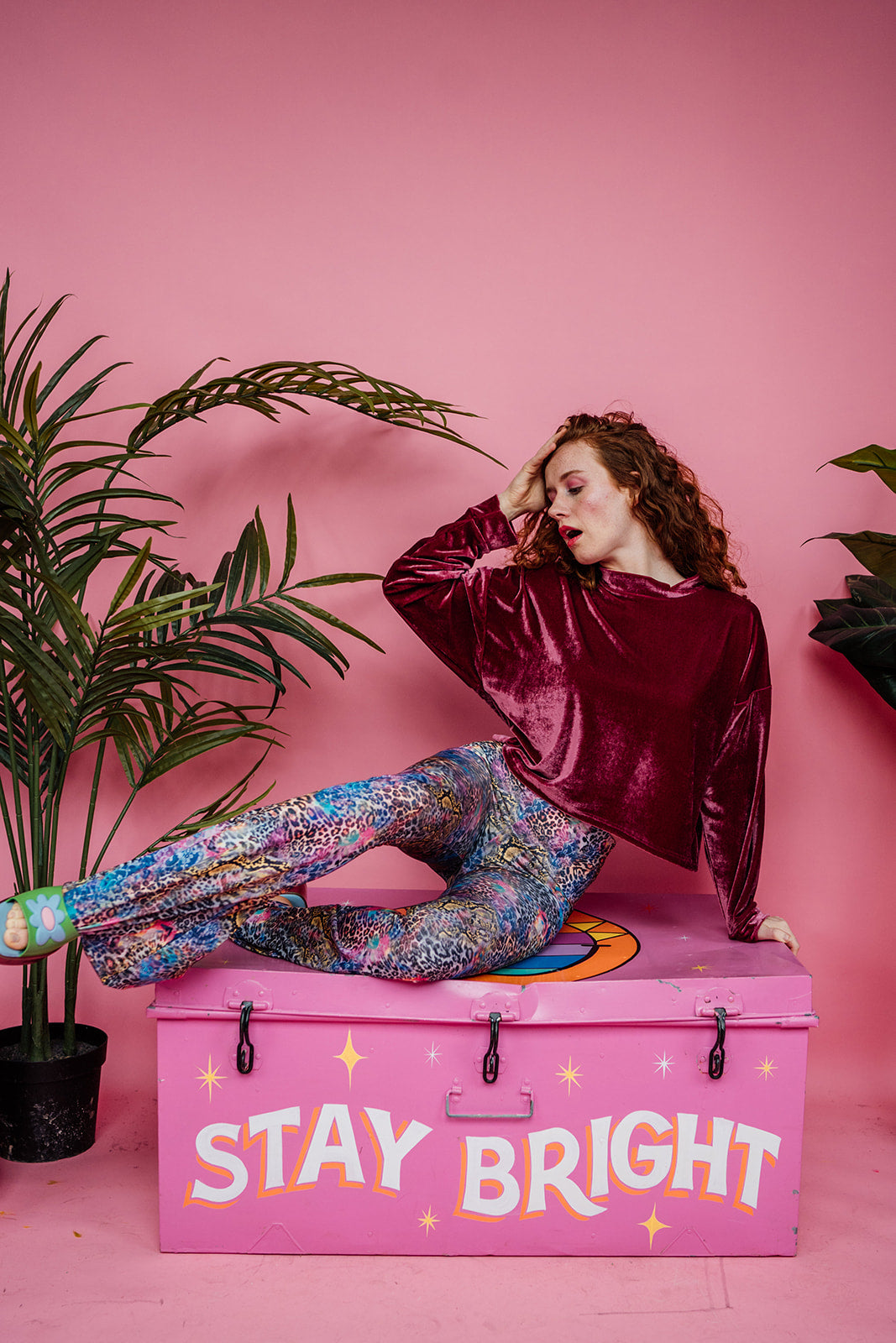 Velvet Batwing Top in Dusty Rose - Megan Crook
