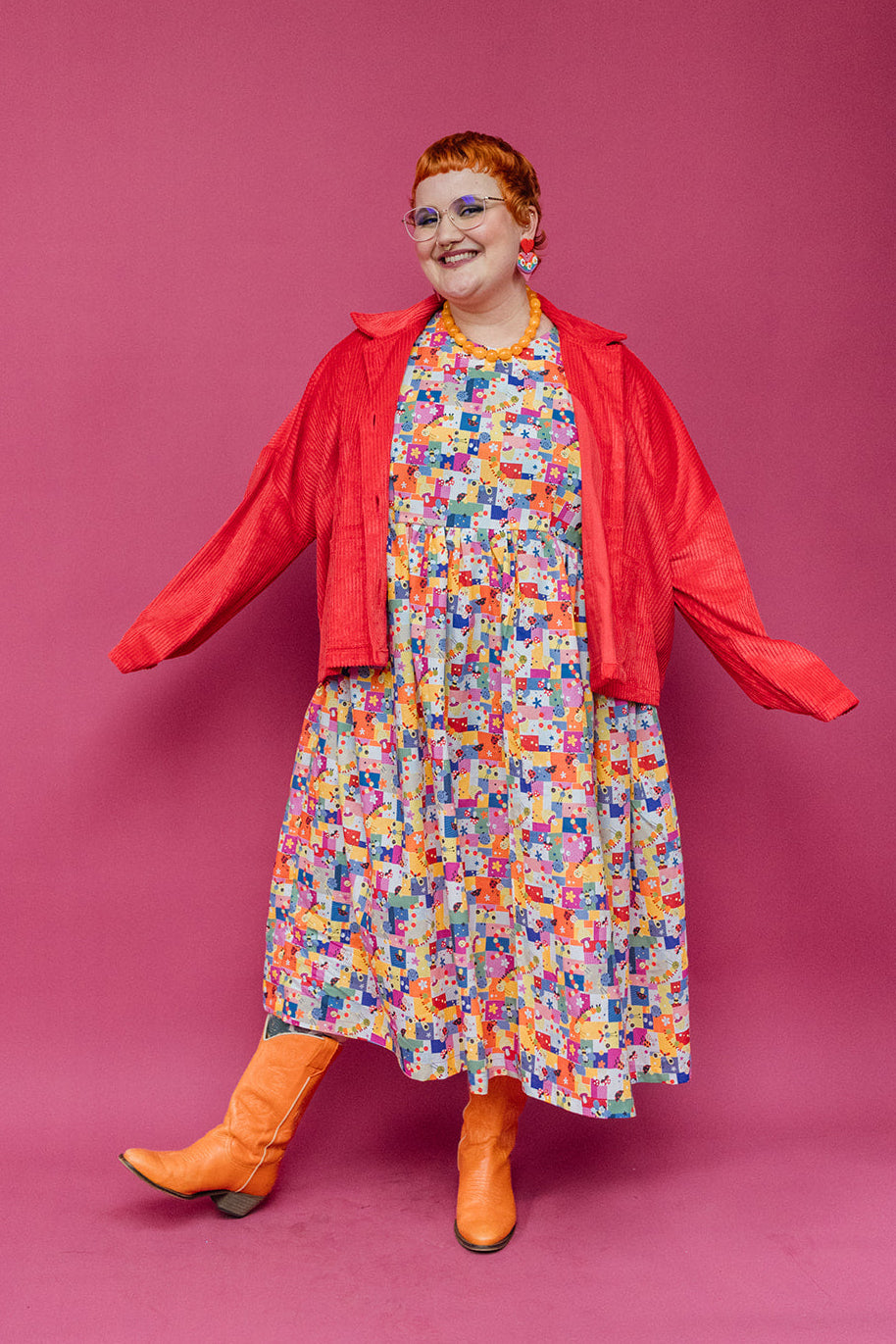 Smock Dress in Cute Critters - Megan Crook