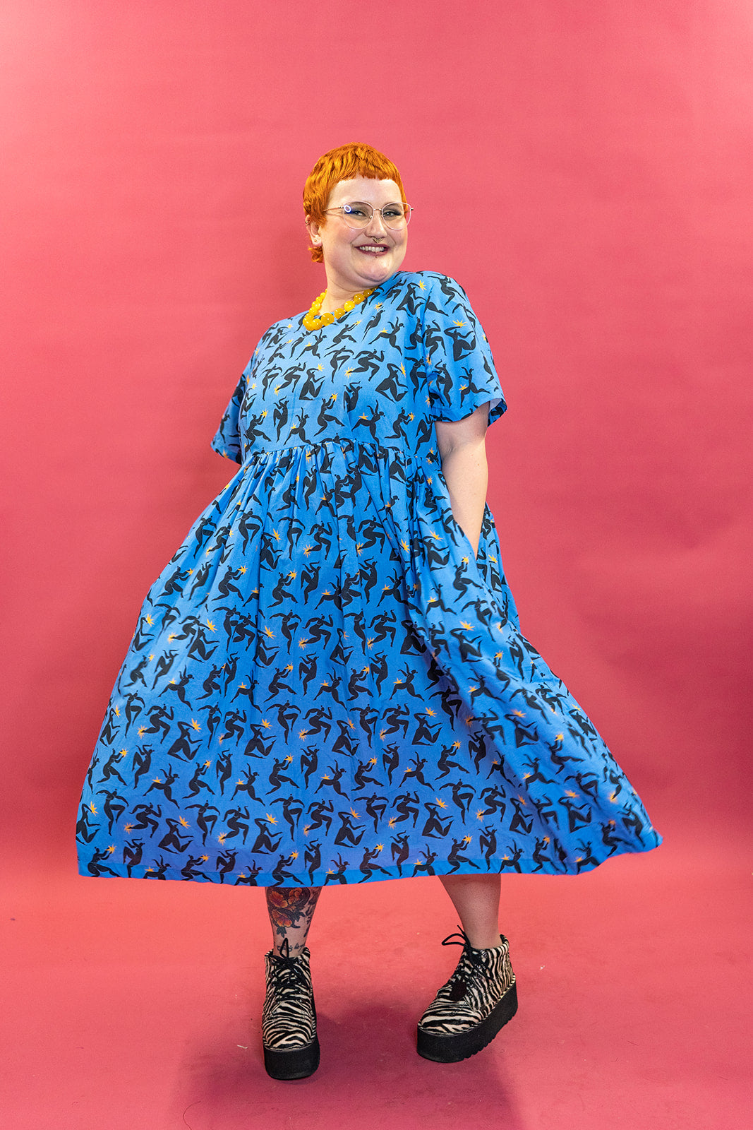 Smock Dress in Blue Ladies - Megan Crook