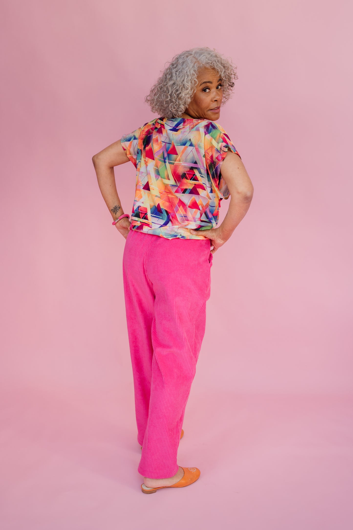 * Shift Blouse in Multi Triangle