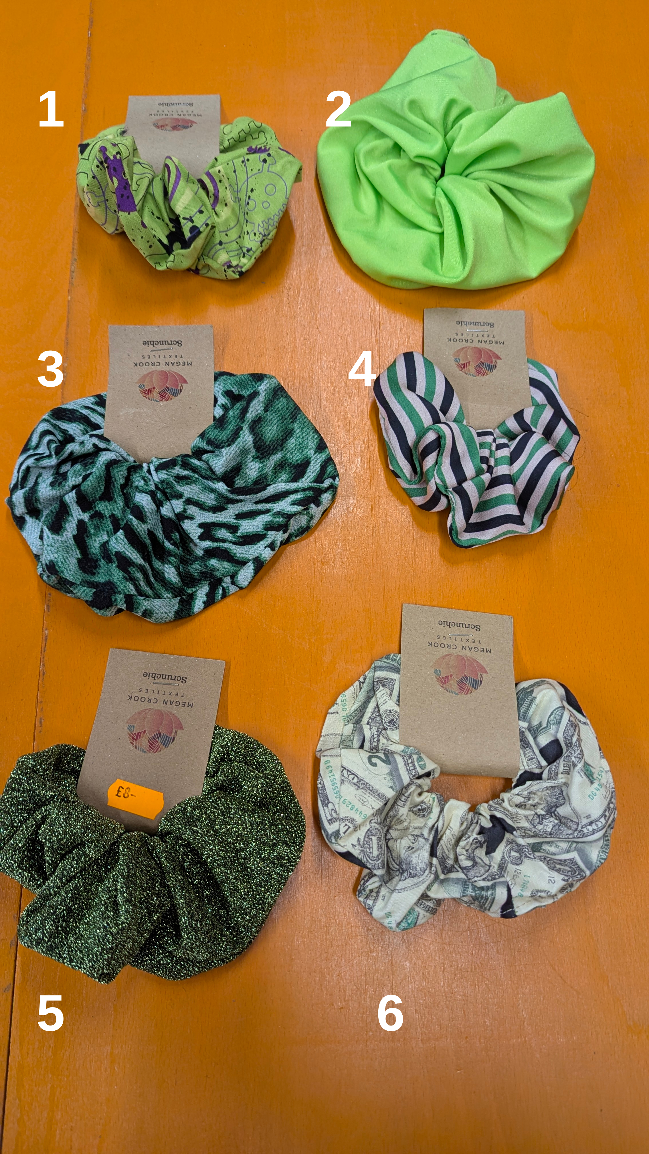 Green Scrunchie - 6 Colourways - Megan Crook