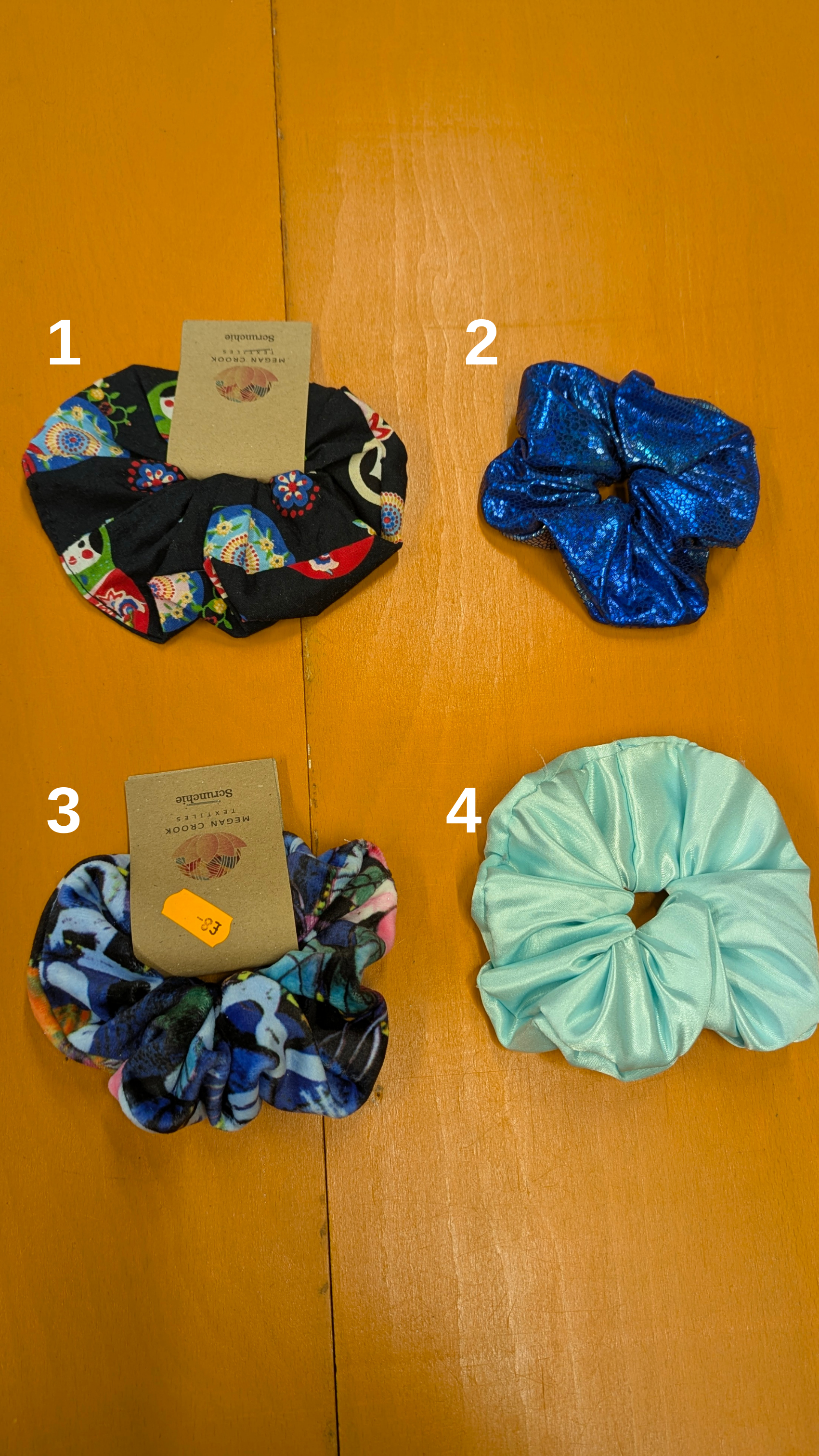 Blue Scrunchie - 4 Colourways - Megan Crook