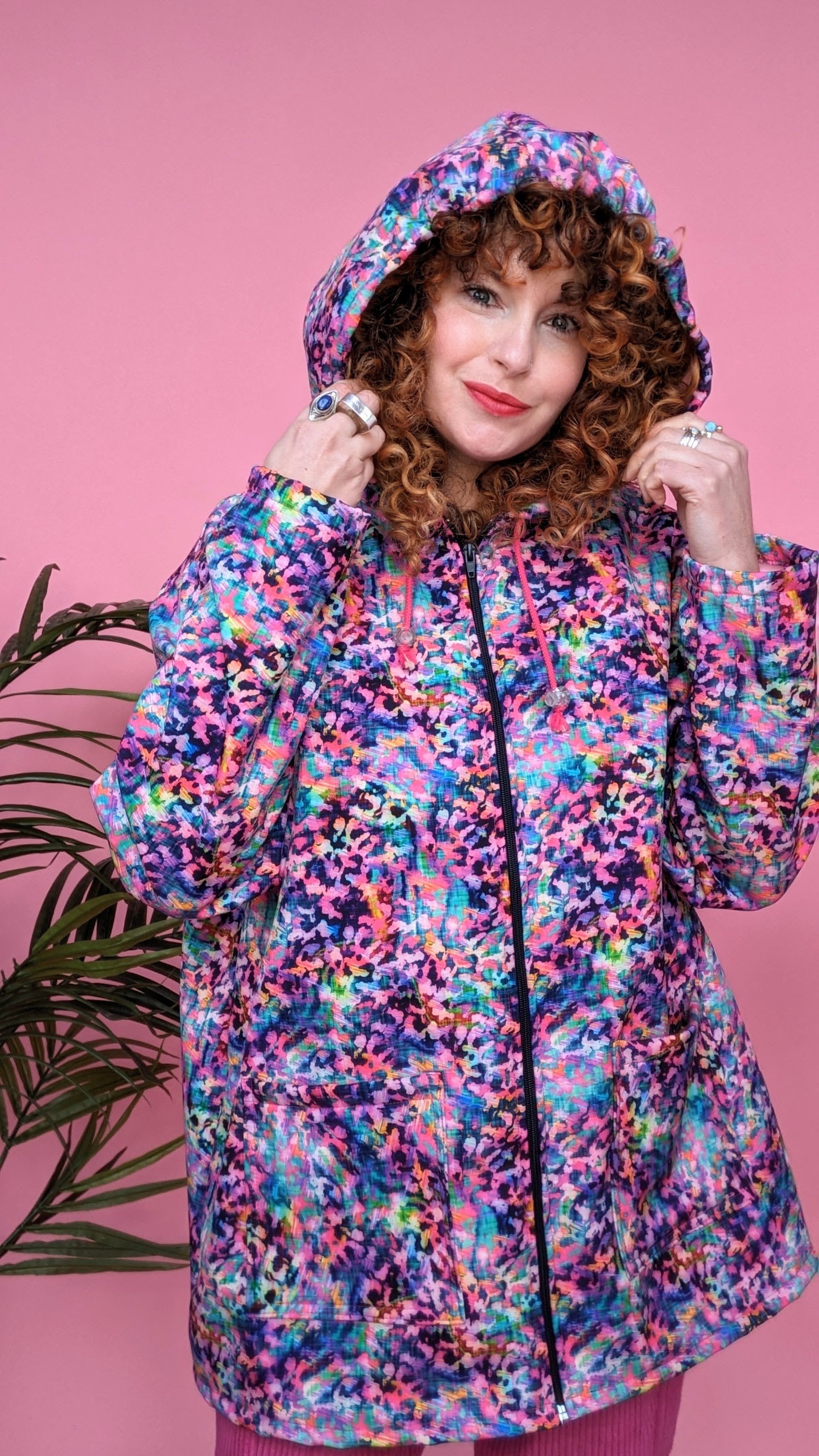 Rain Coat in Multi Leopard - Megan Crook