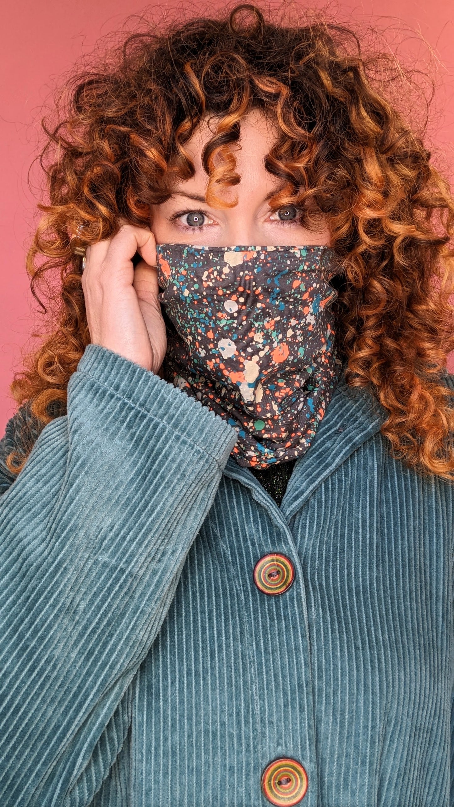 Jersey Snood in Grey Terazzo