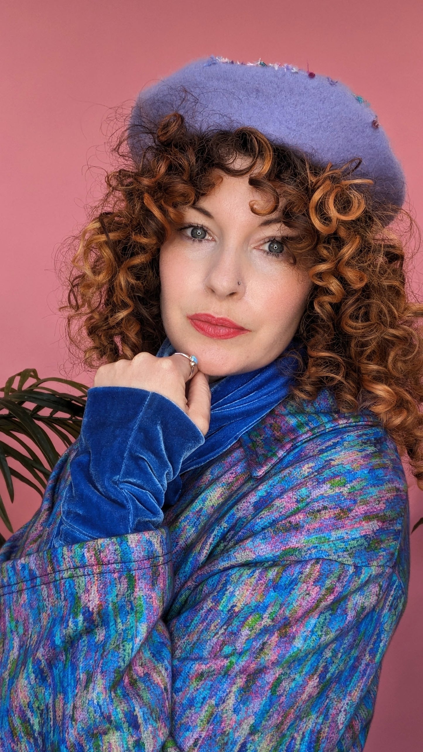 Embellished Beret in Lilac