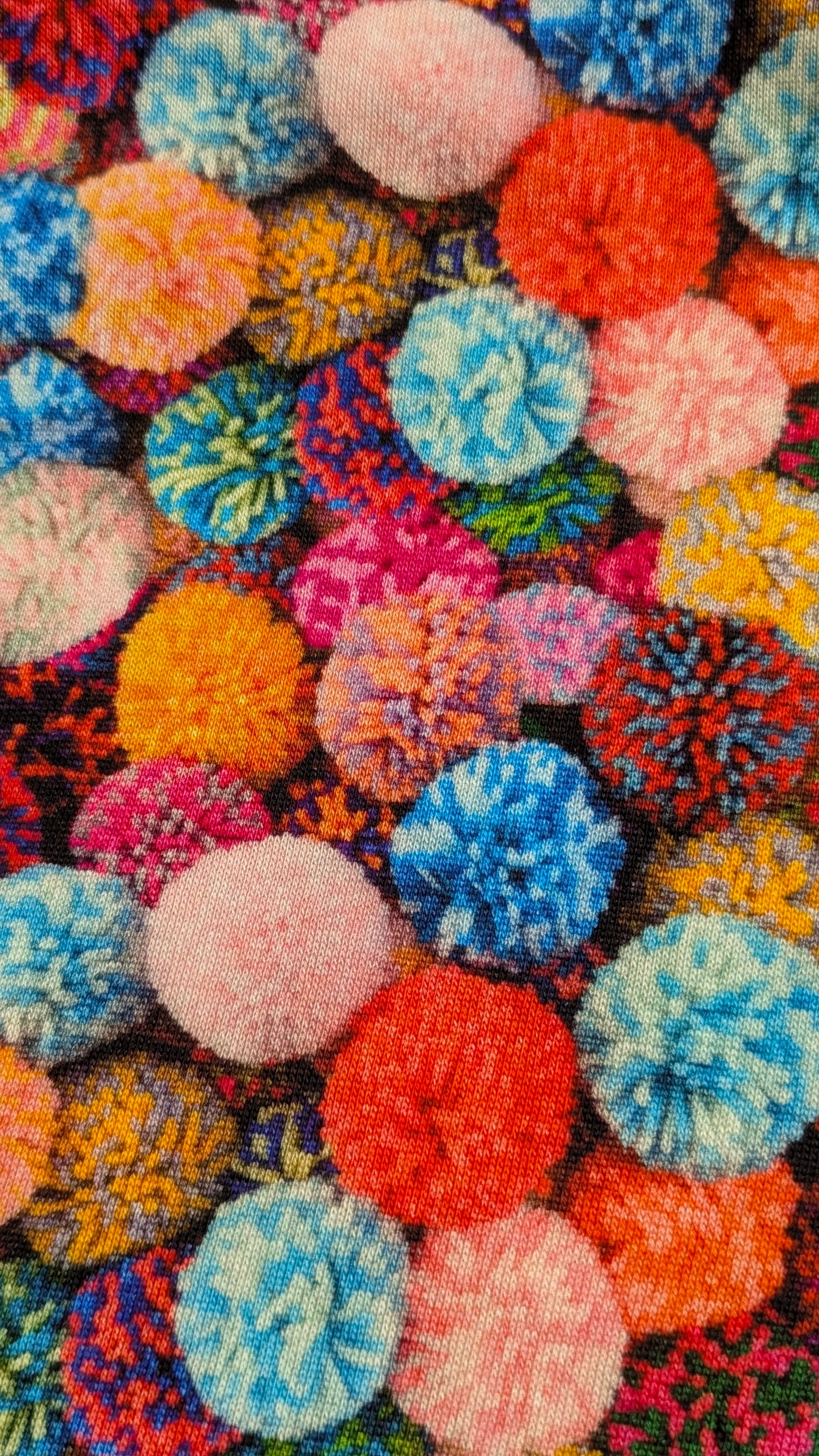 Batwing Pullover in Pom Pom Digital Print