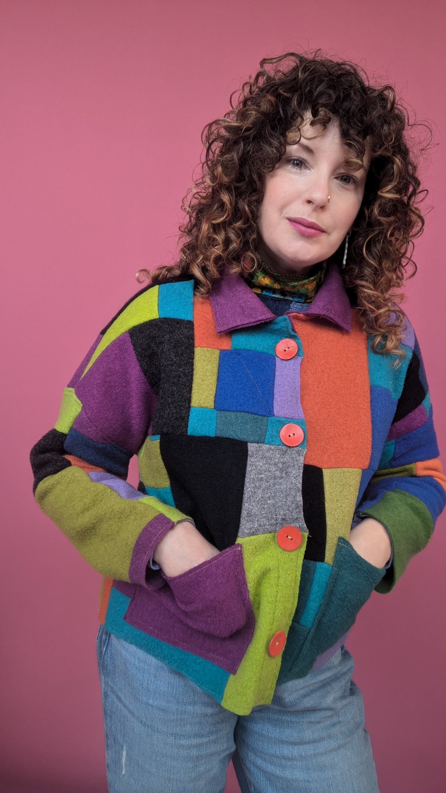 Patchwork Boiled Wool Chore Jacket