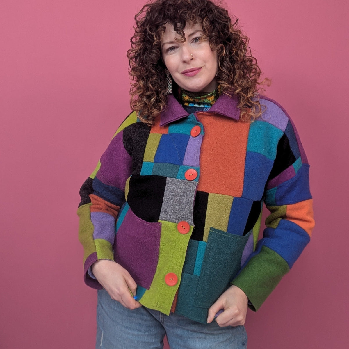 Patchwork Boiled Wool Chore Jacket – Megan Crook Textiles