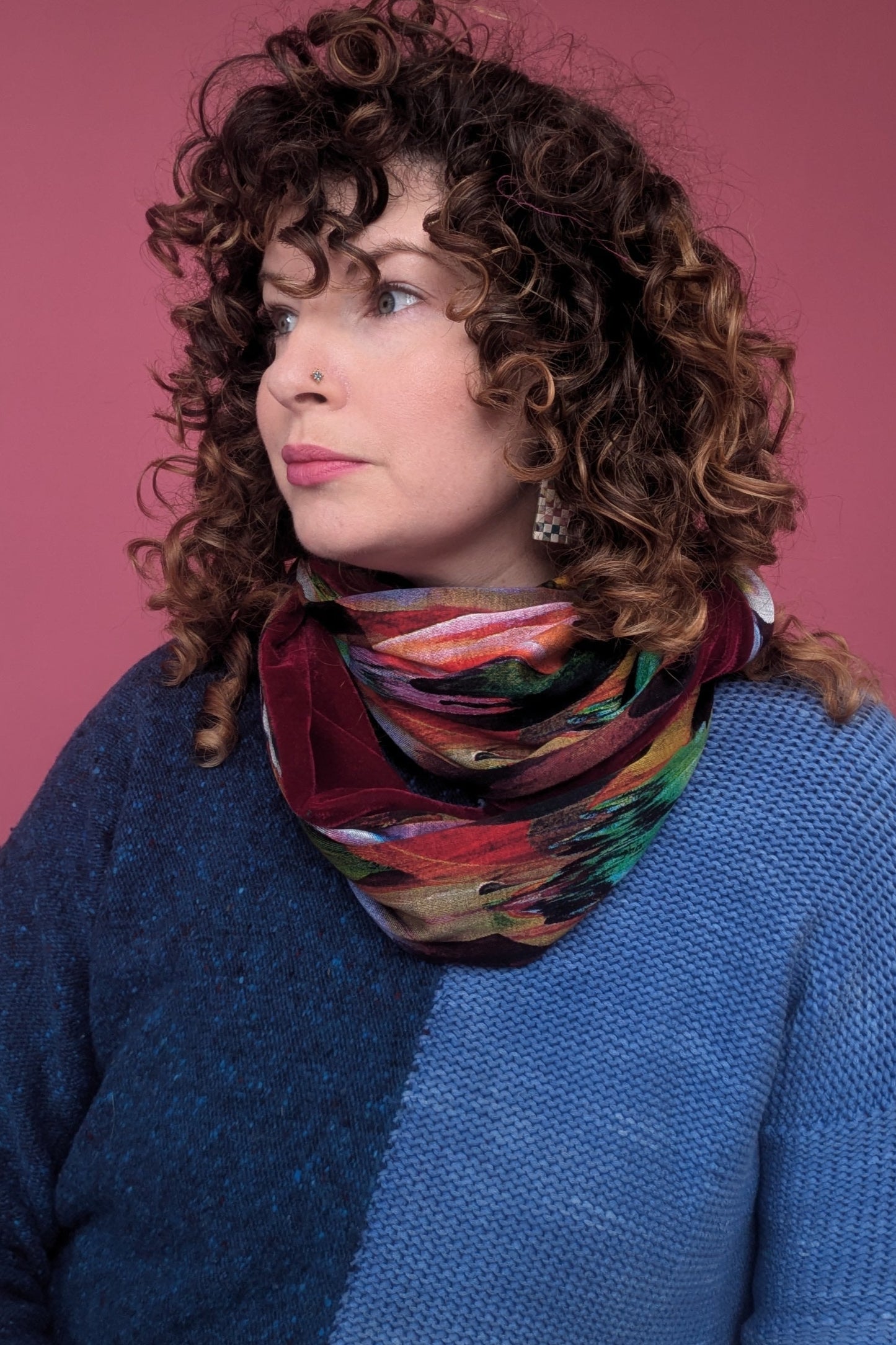 Infinity Scarf in Rainbow Watercolour