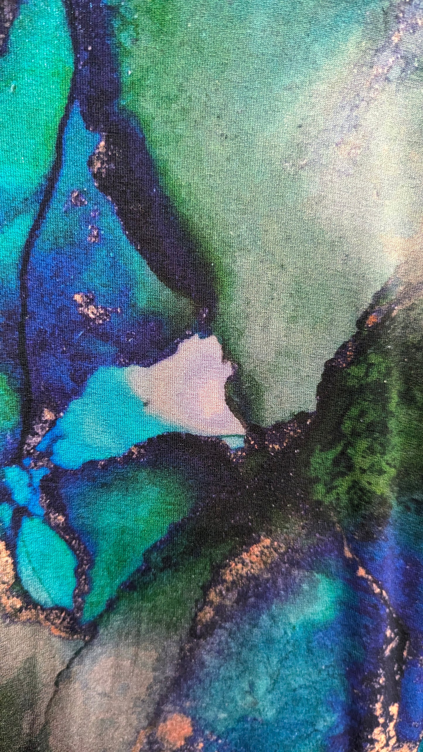 Jersey Snood in Deep Sea Ink Marble