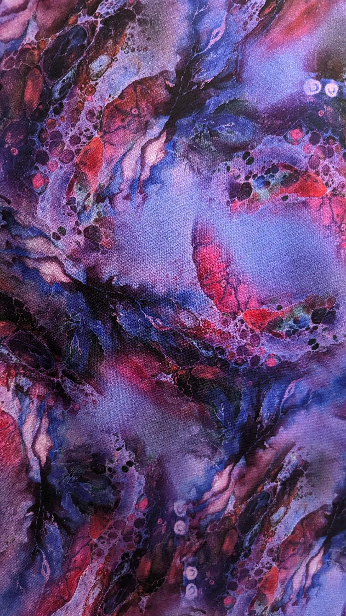 Jersey Snood in Purple Ink Marble