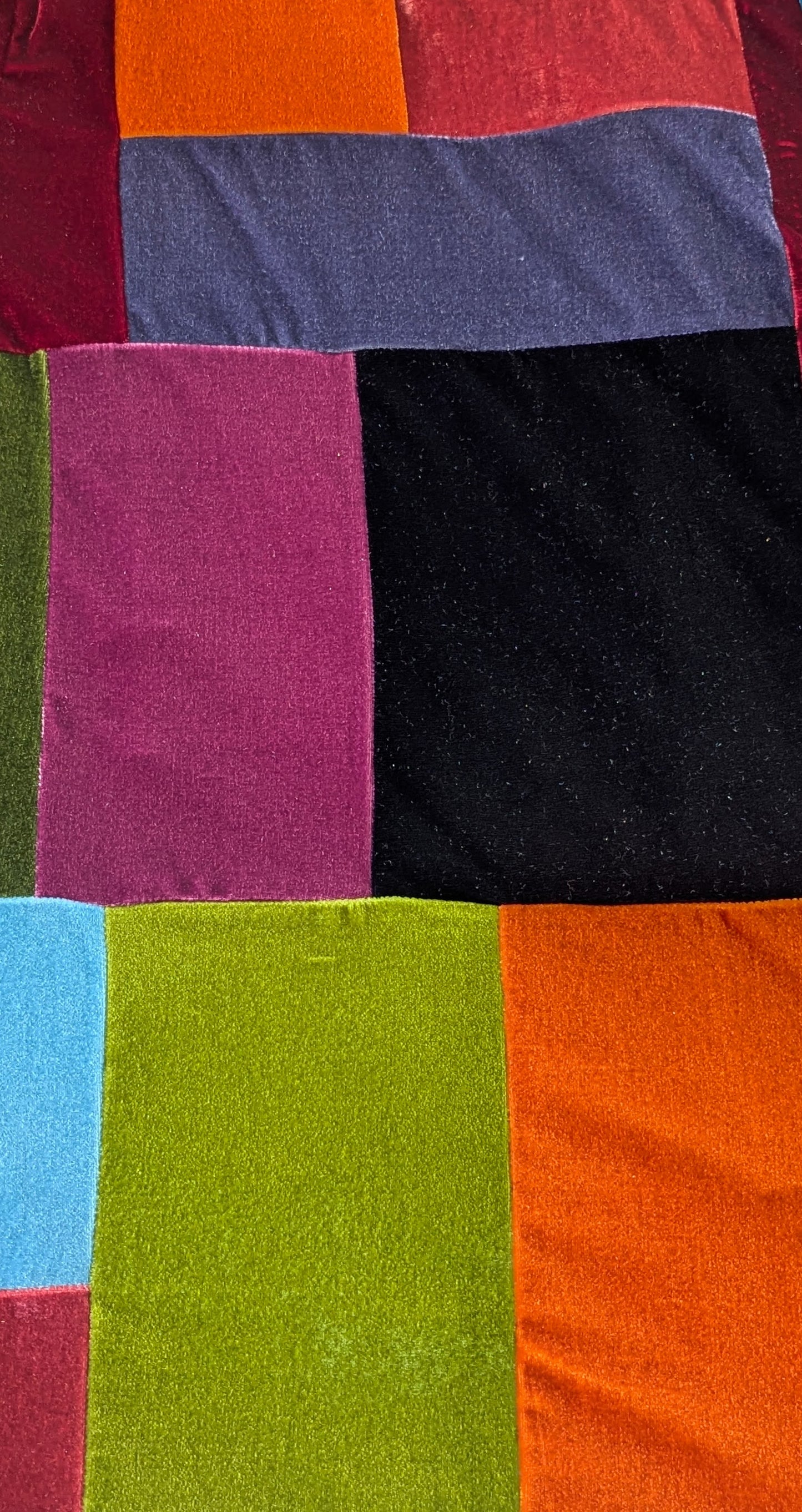 Patchwork Velvet Maxi Dress - 3 colourways
