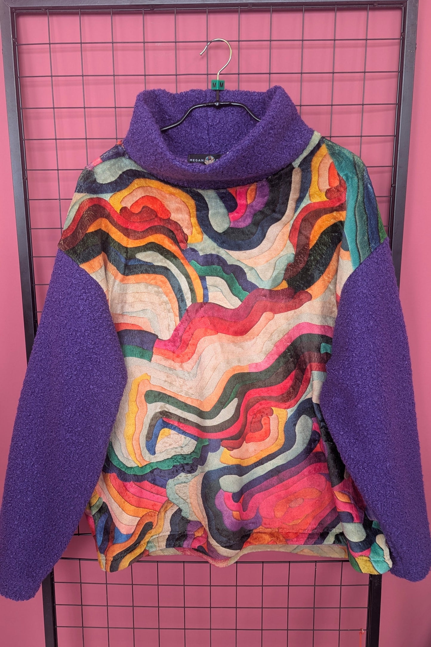 Rainbow Tapestry Boucle Pullover