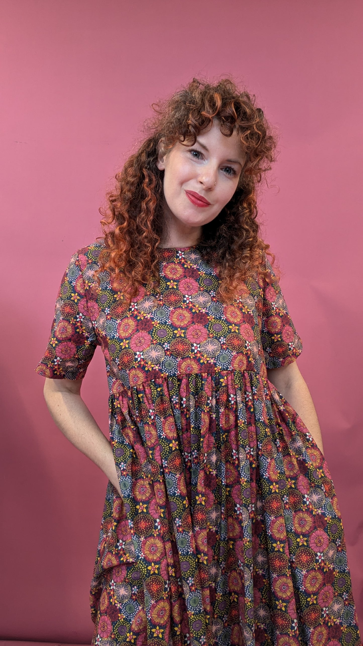 Smock Dress in Dandelion Firework