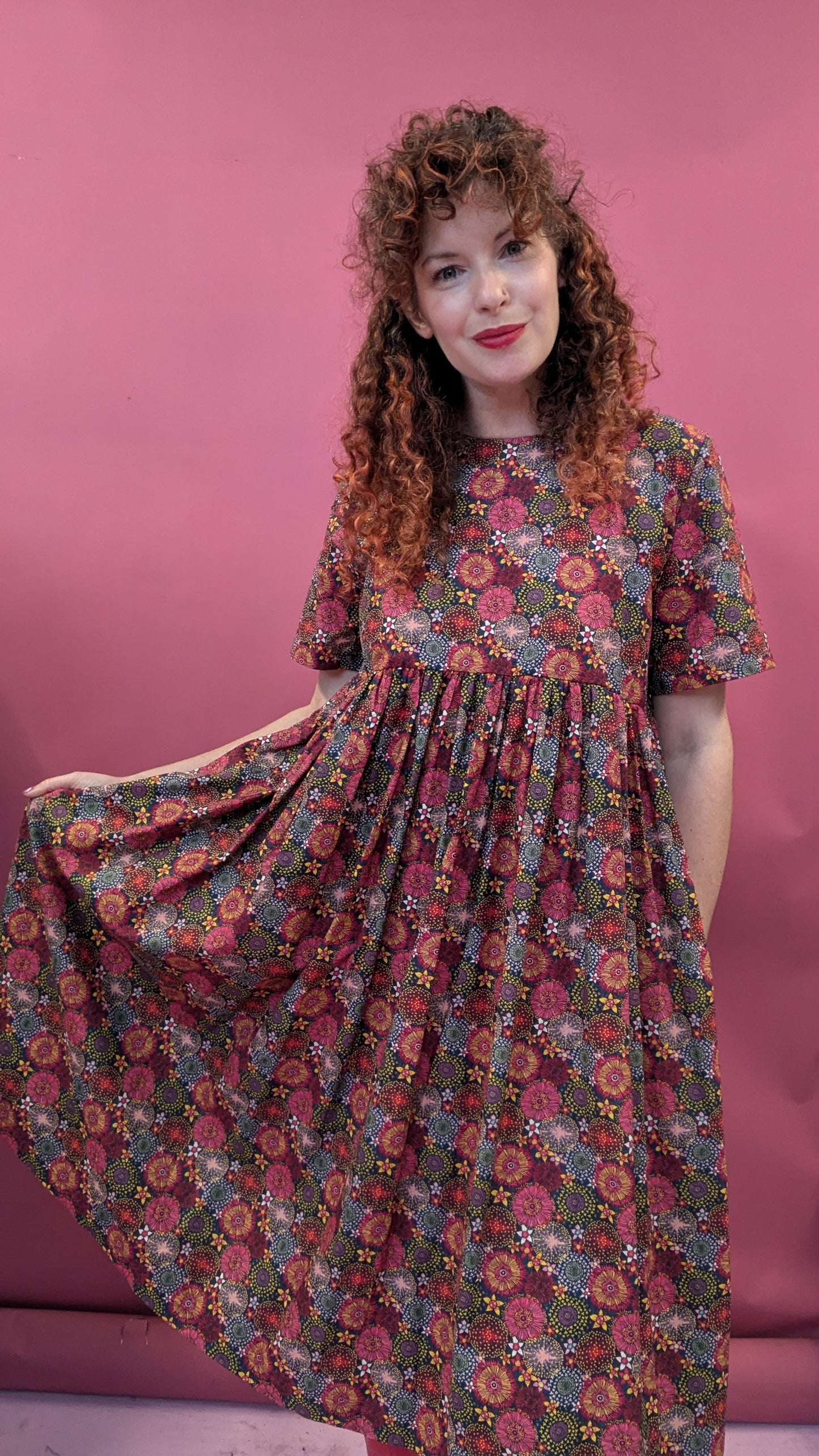 Smock Dress in Dandelion Firework
