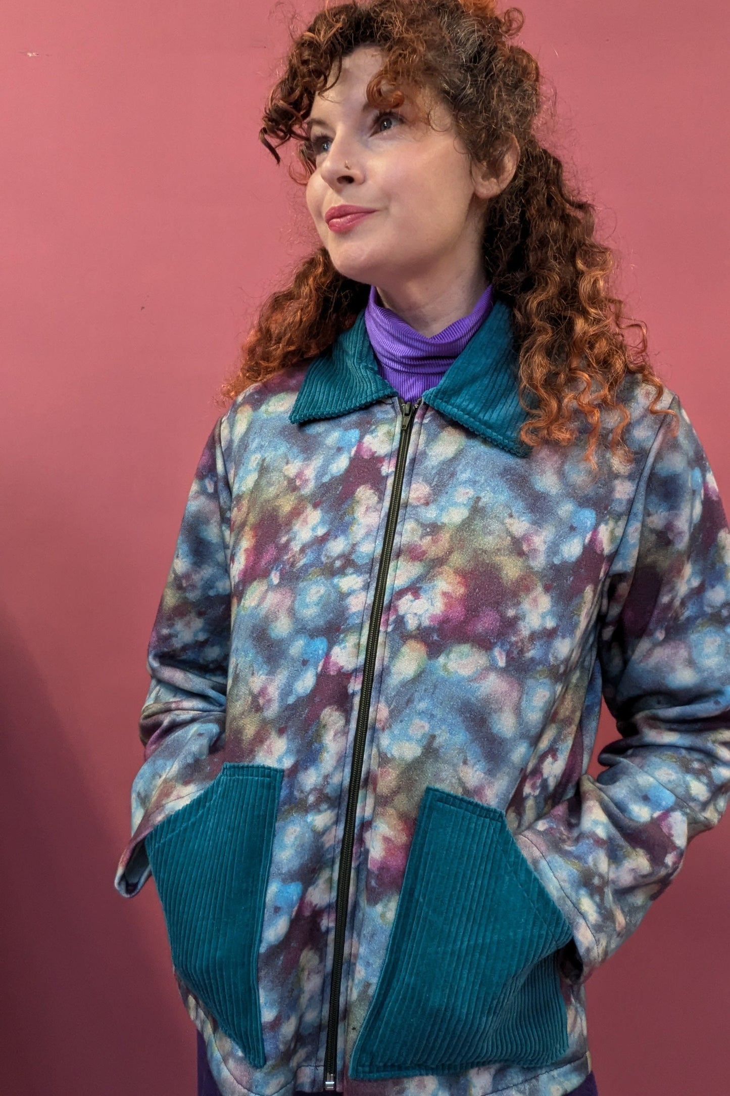 Liberty Cord Clash Box Jacket in Watercolour