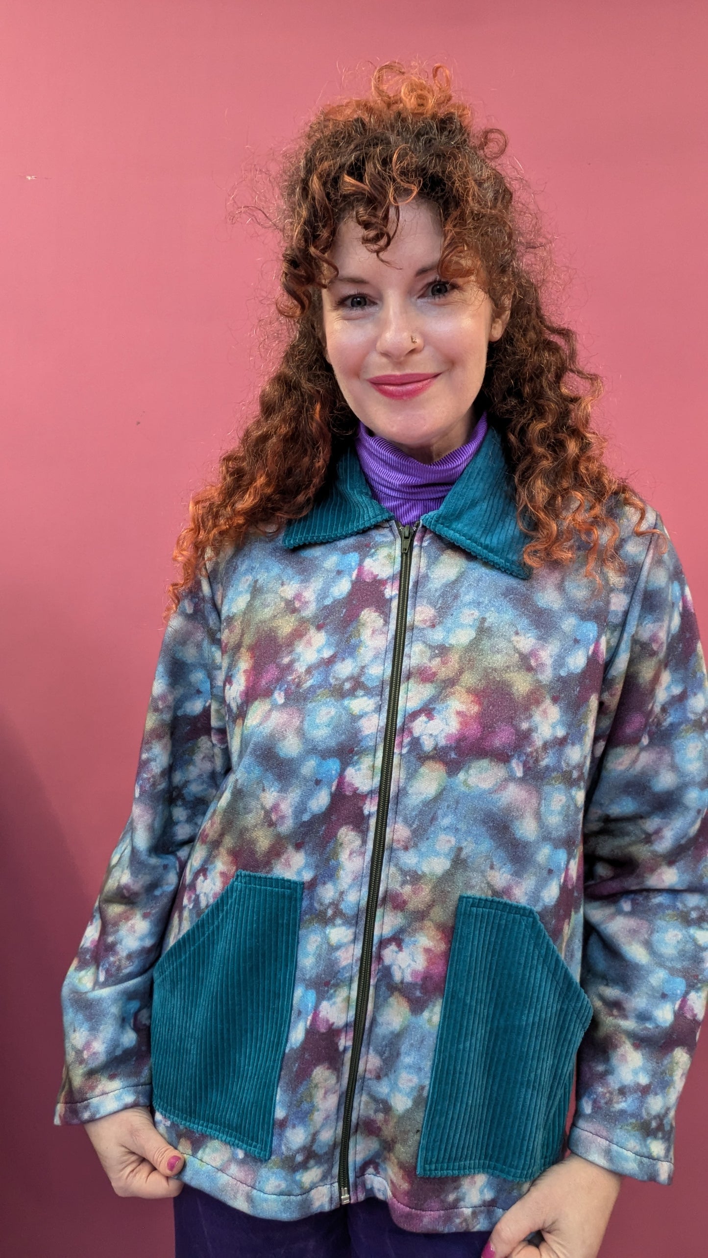 Liberty Cord Clash Box Jacket in Watercolour