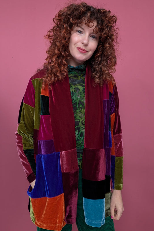 Patchwork Velvet Jacket - Autumn