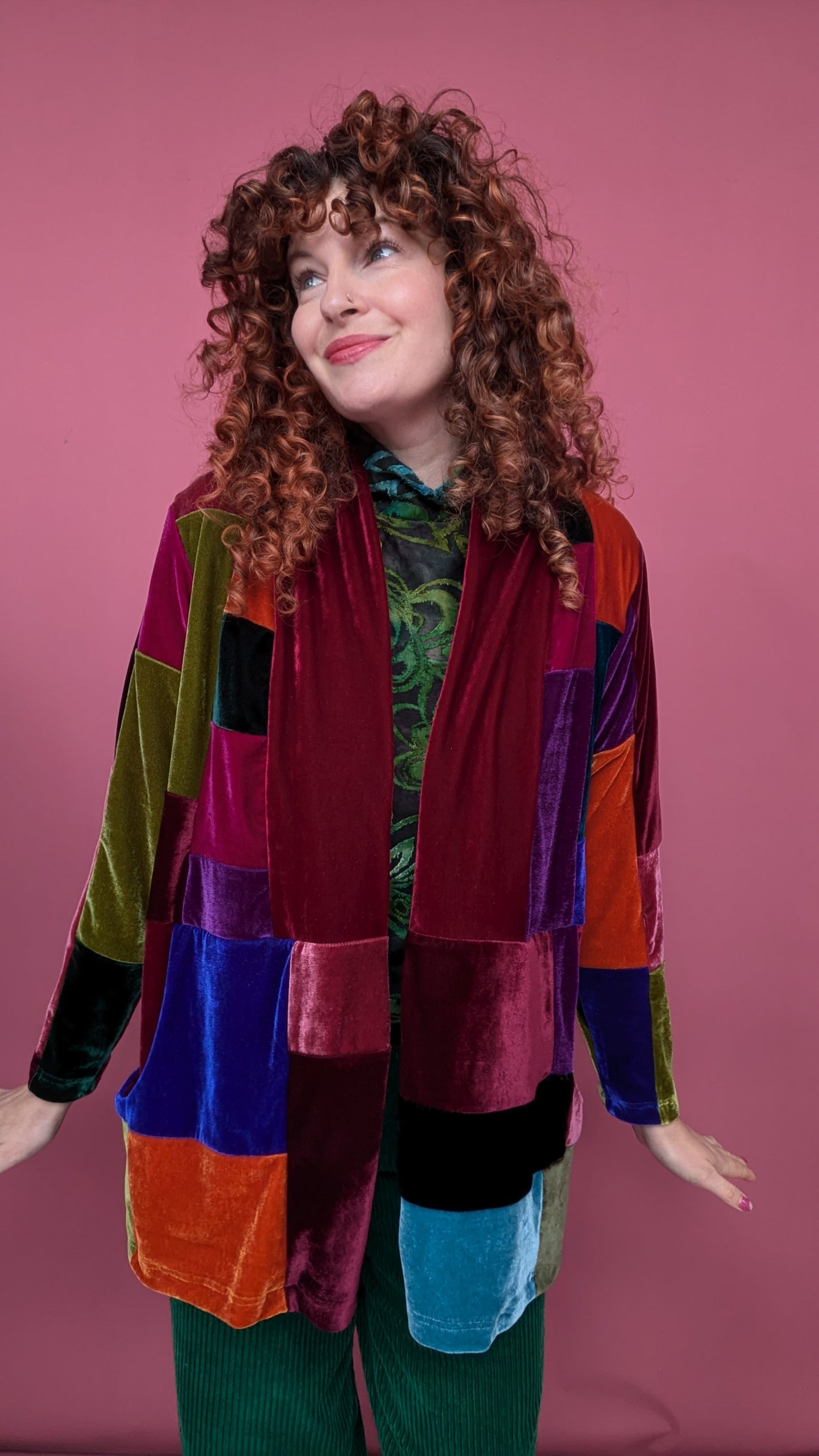 Patchwork Velvet Jacket - Autumn