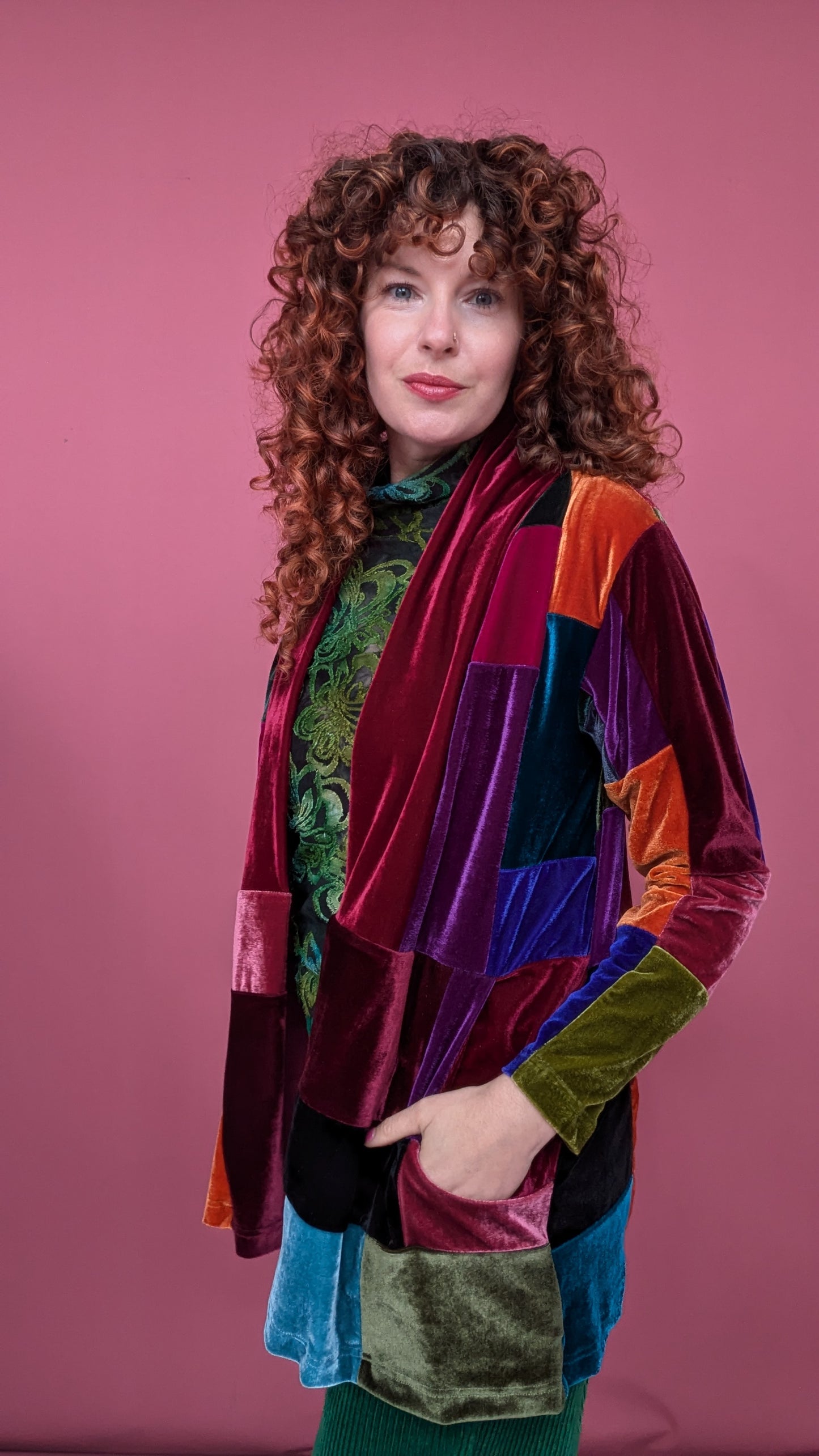 Patchwork Velvet Jacket - Autumn