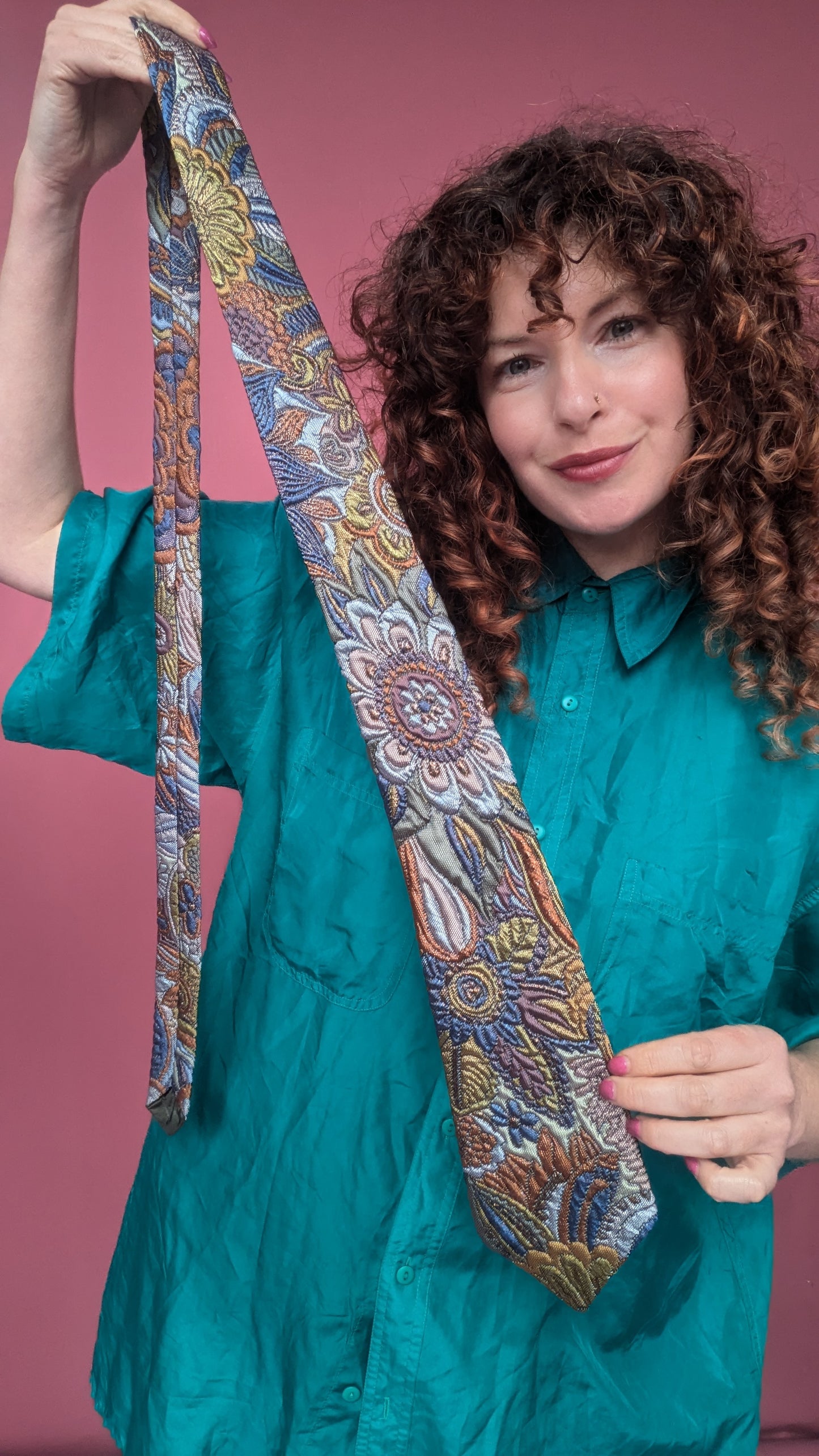 Tie in Art Deco Floral Fantasy